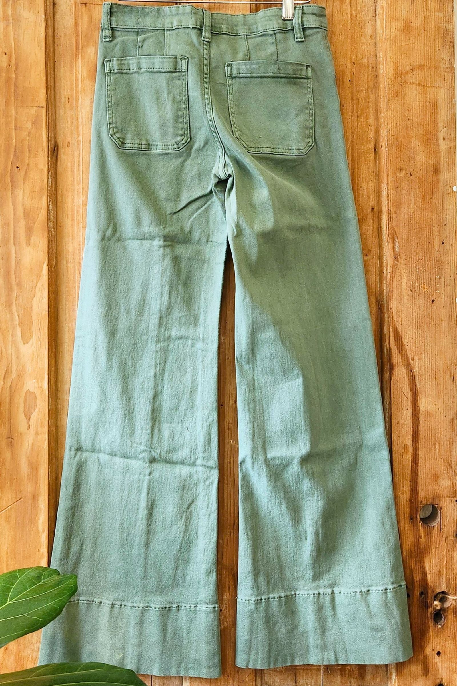 Mid-rise Light Olive Denim Jeans