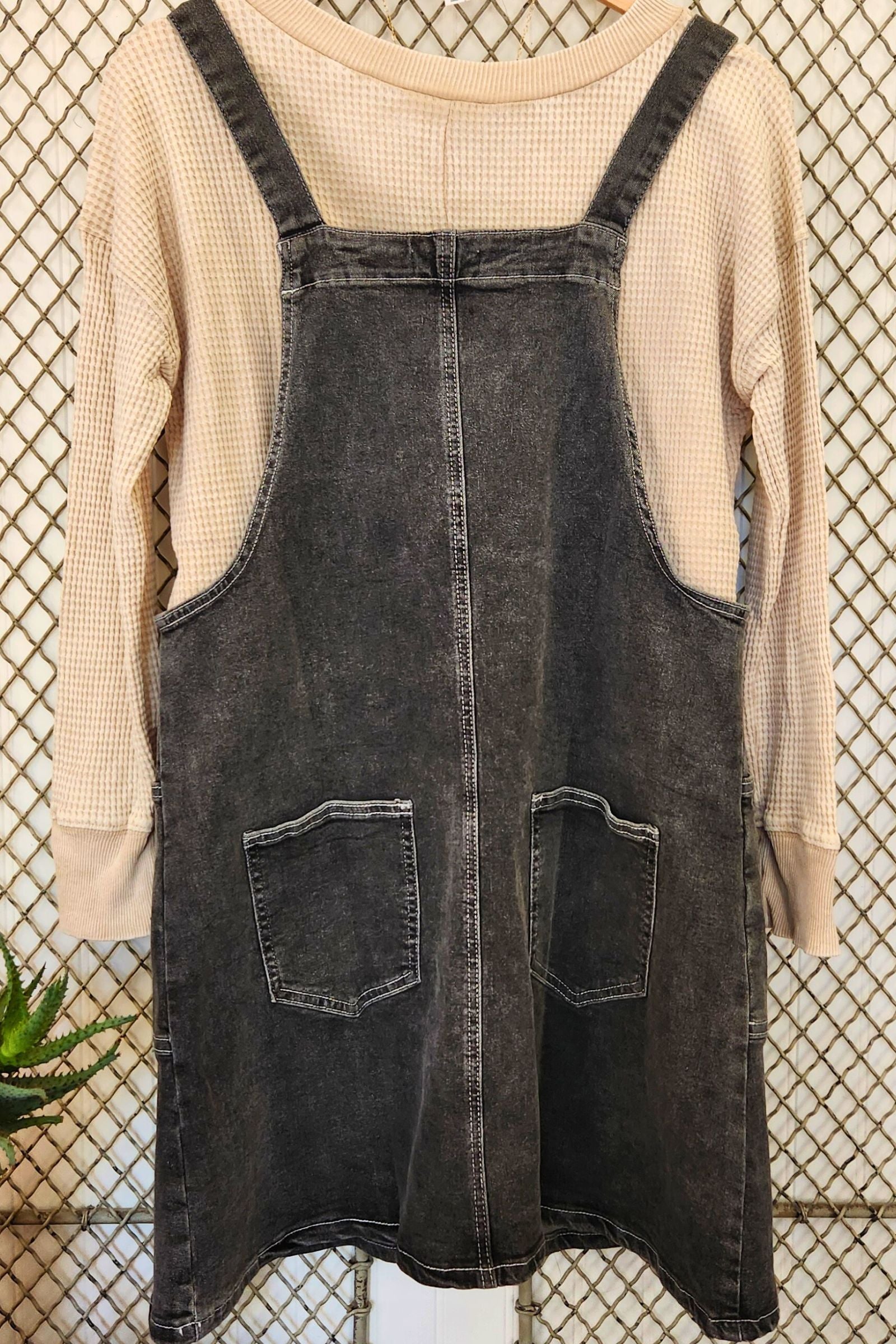 Denim Overall Mini Dress