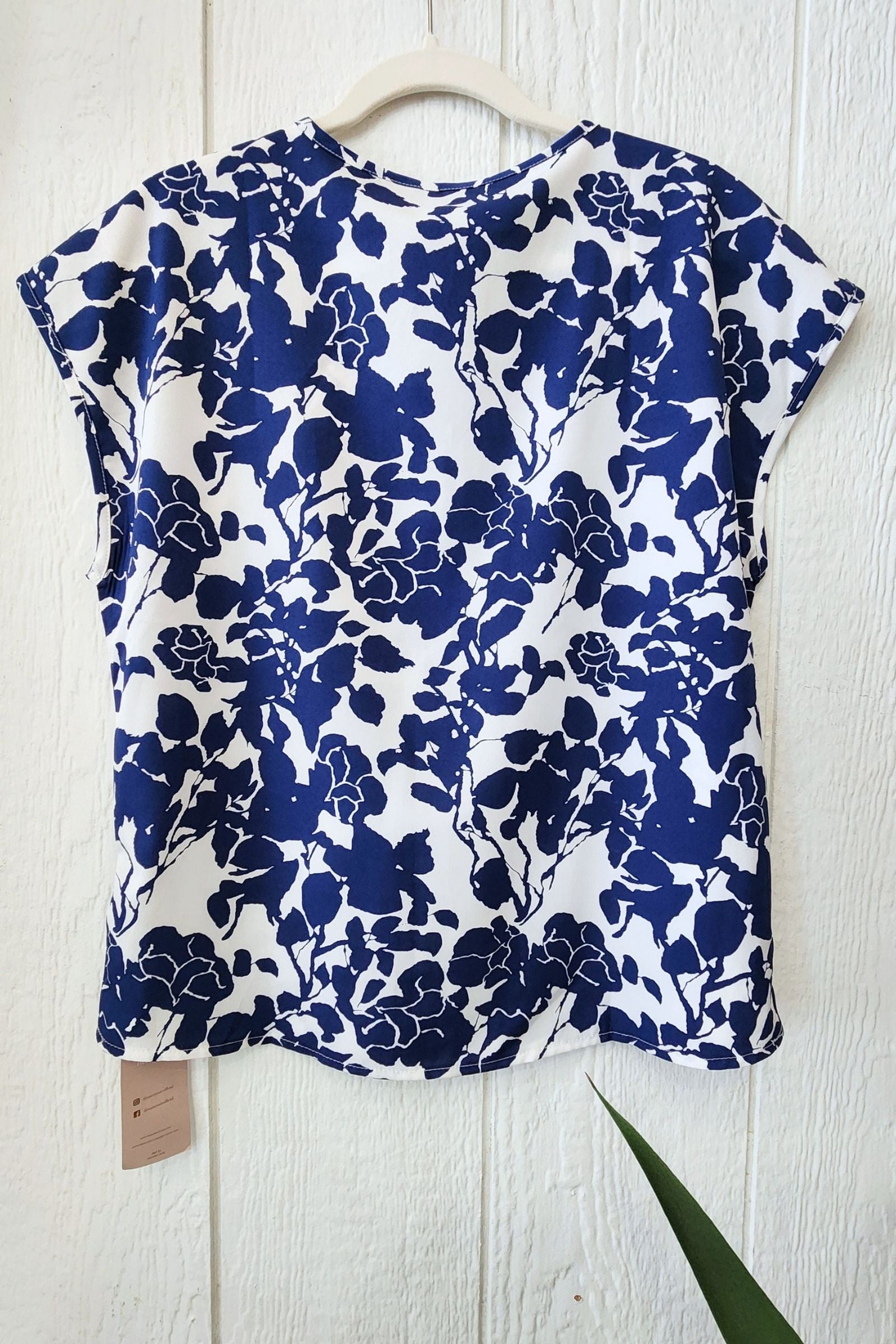 Blue Floral Blouse CH