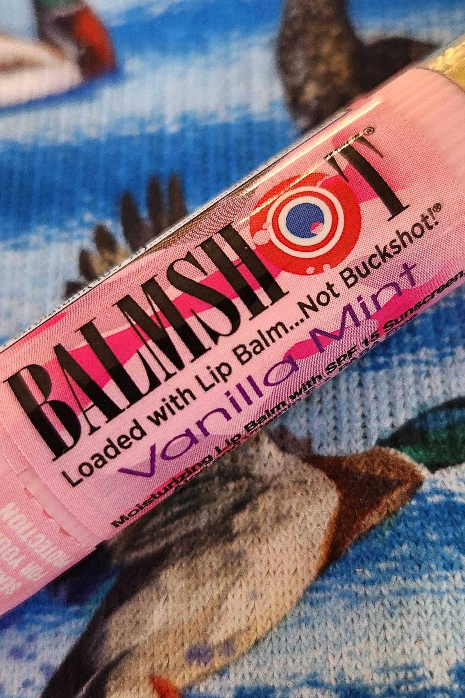 Balmshot Vanilla Mint Pink Camo Beeswax Lip Balm