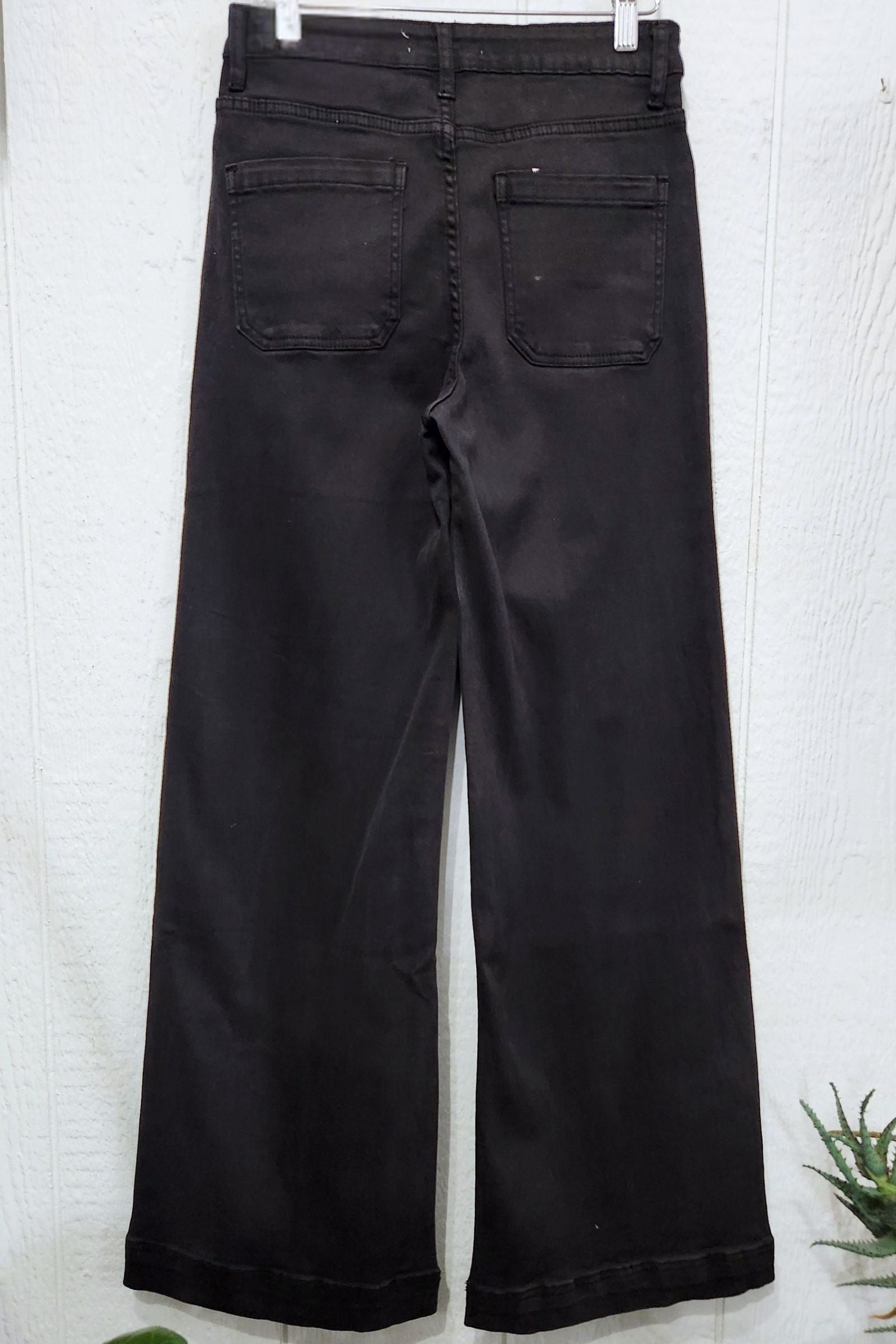 Black High Rise Pintuck Jeans