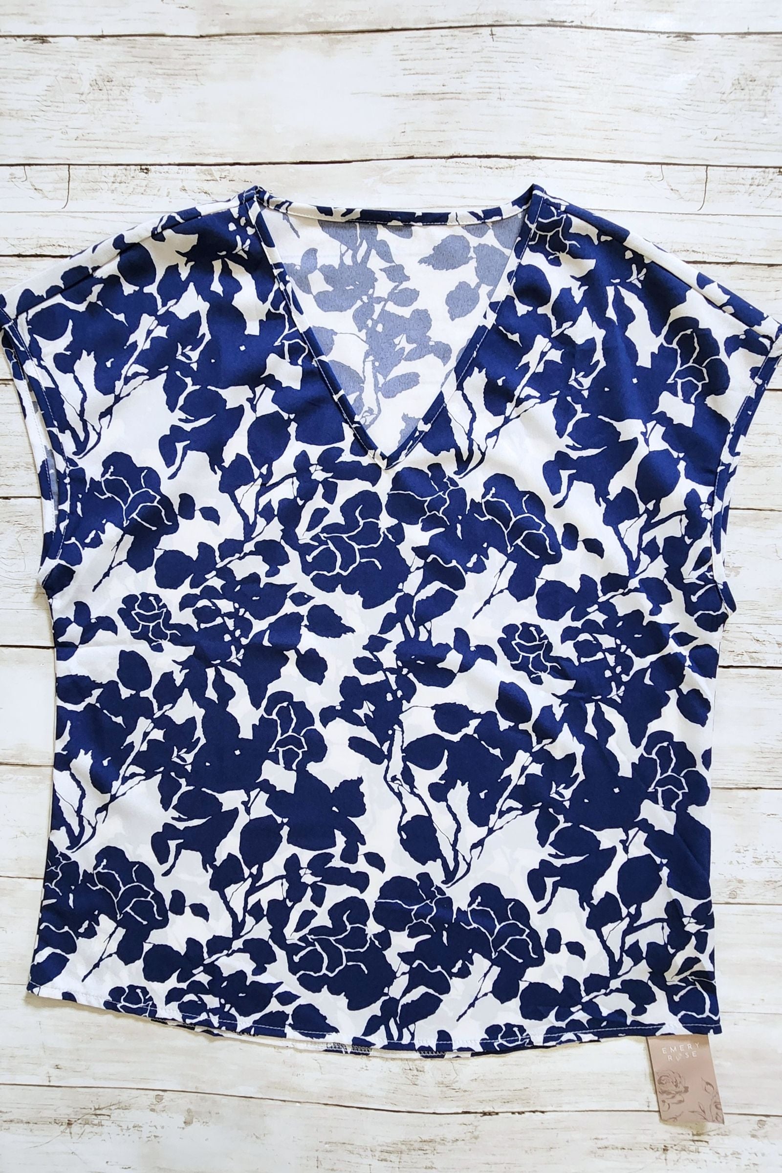 Blue Floral Blouse CH