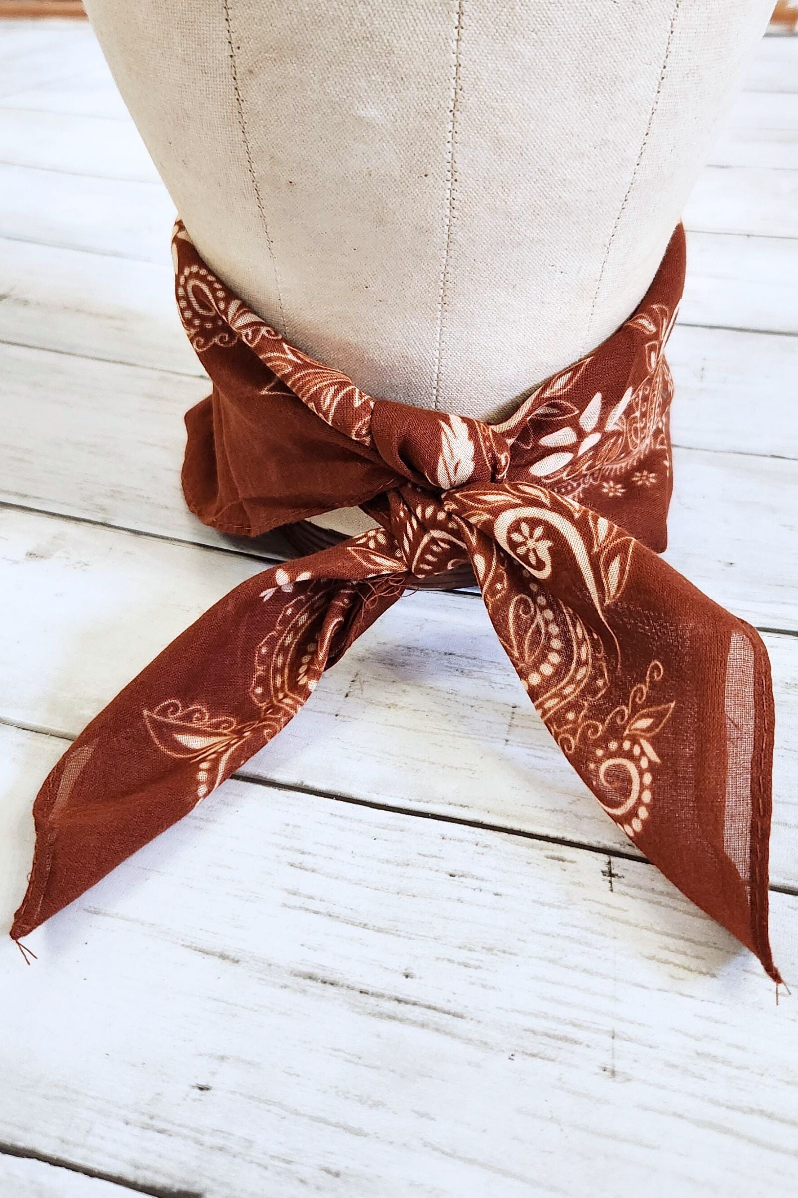 Vintage Pattern Rust Bandana
