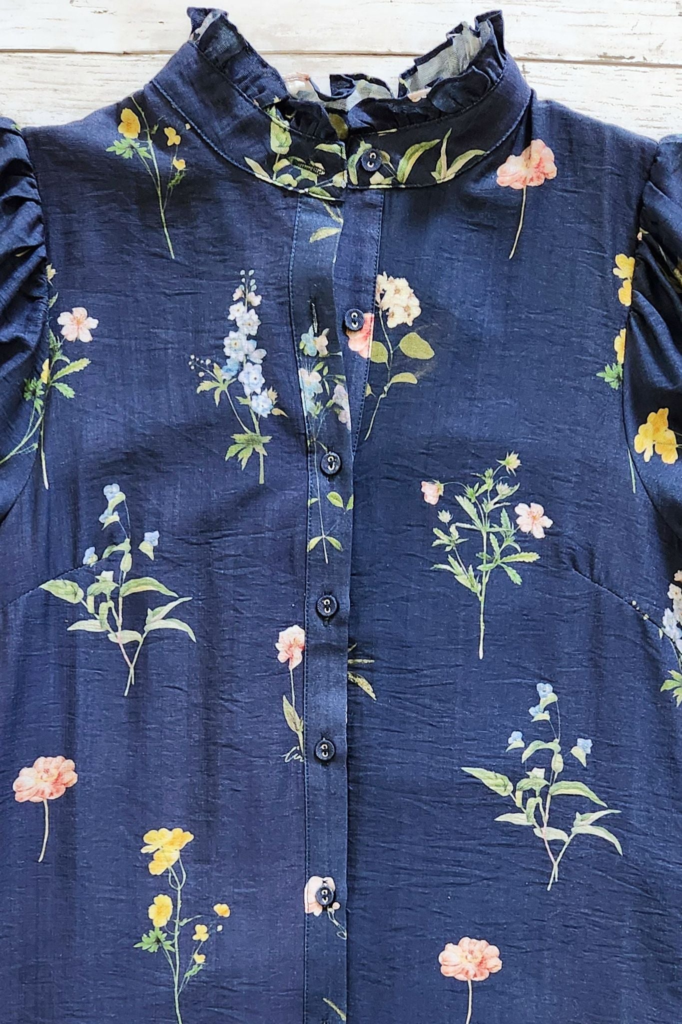 Wildflower Floral Button Down Dress