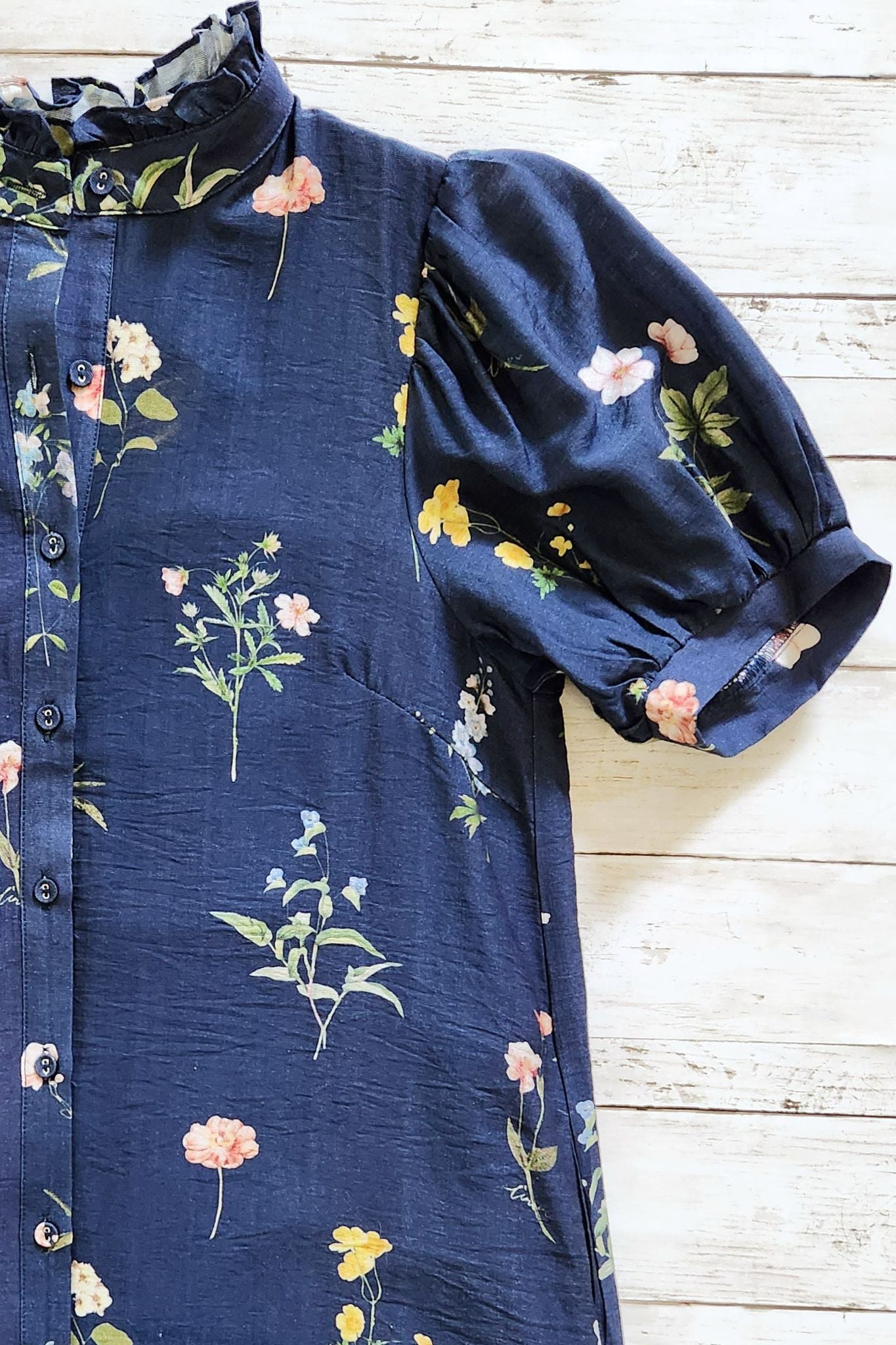 Wildflower Floral Button Down Dress
