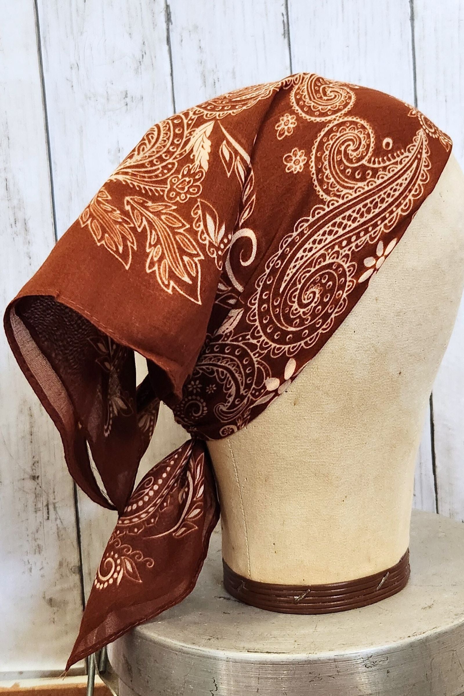 Vintage Pattern Rust Bandana
