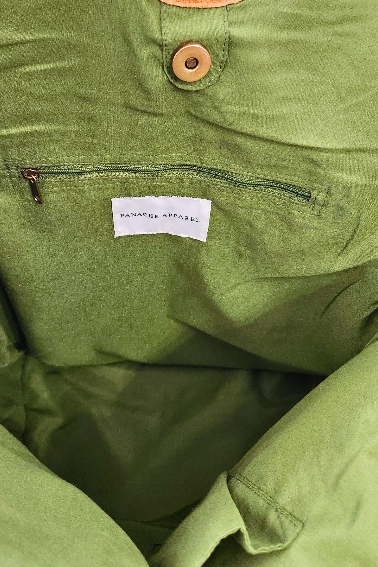 Olive & Cream Diamond Tote Bag