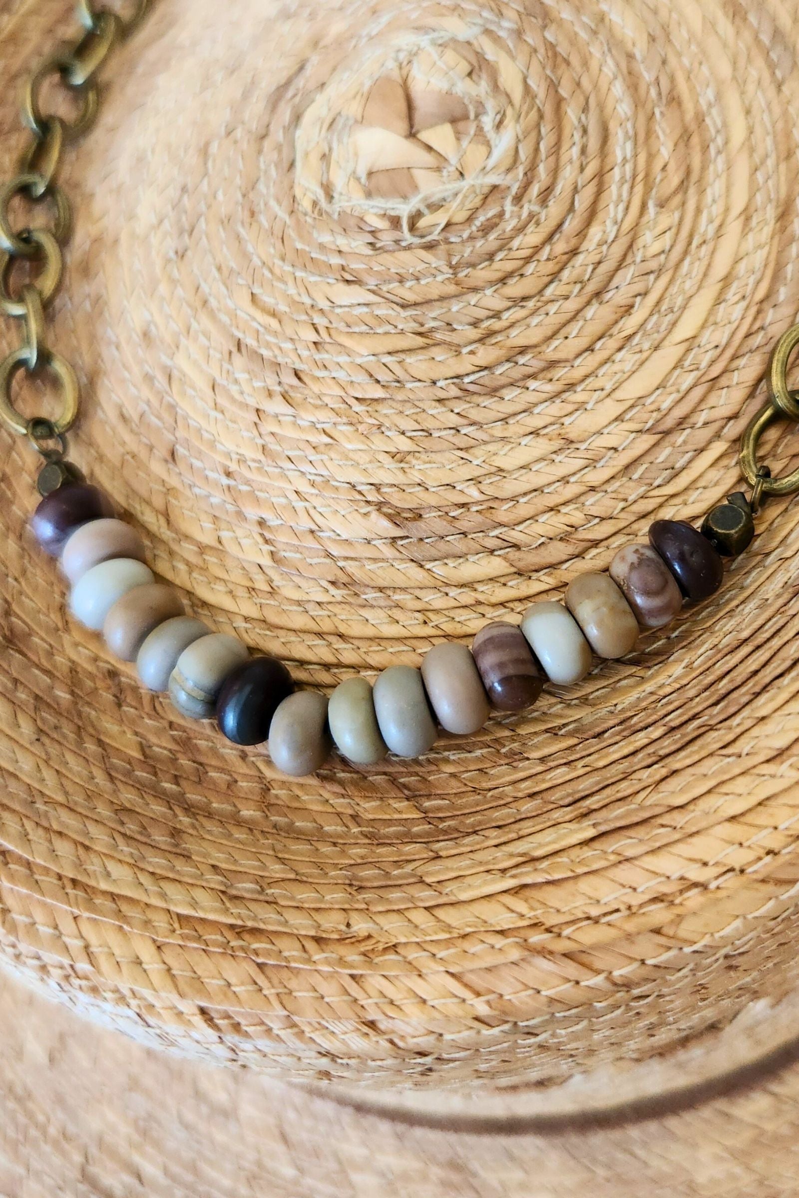 Victoria Bamboo Agate Necklace