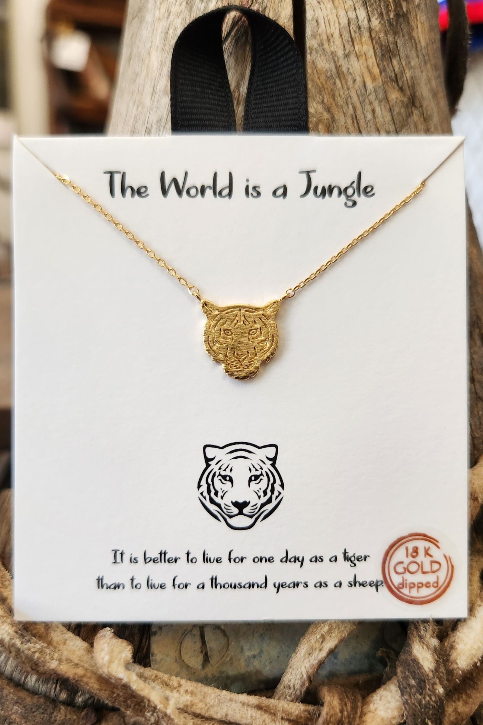 Golden Tiger Pendant Necklace
