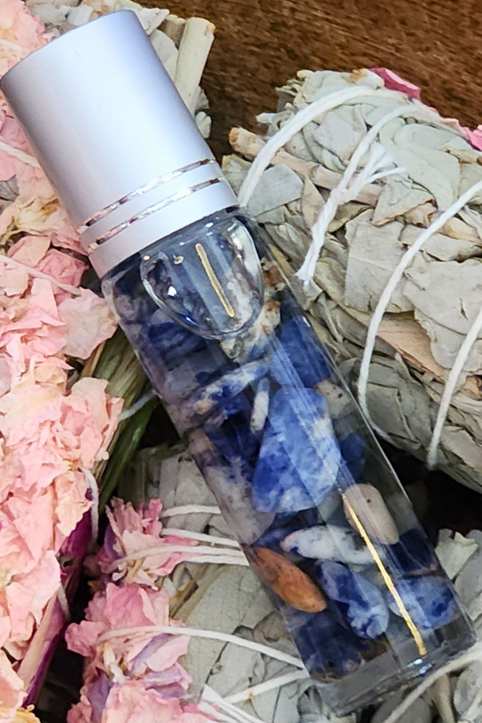 Intuition: Sodalite Crystal Lavender & Frankincense Roll-On Essential Oil