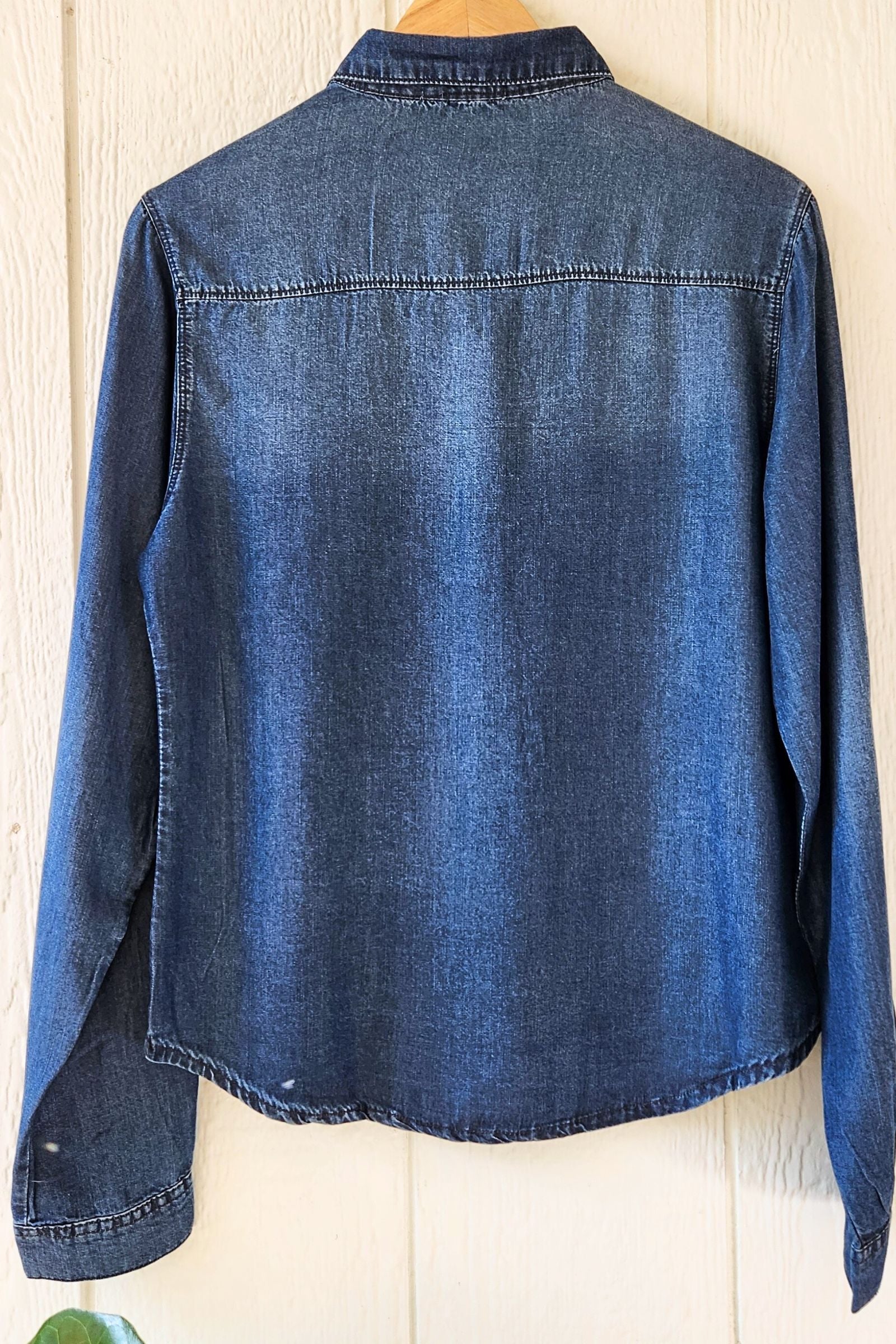 Chambray Button Down Top