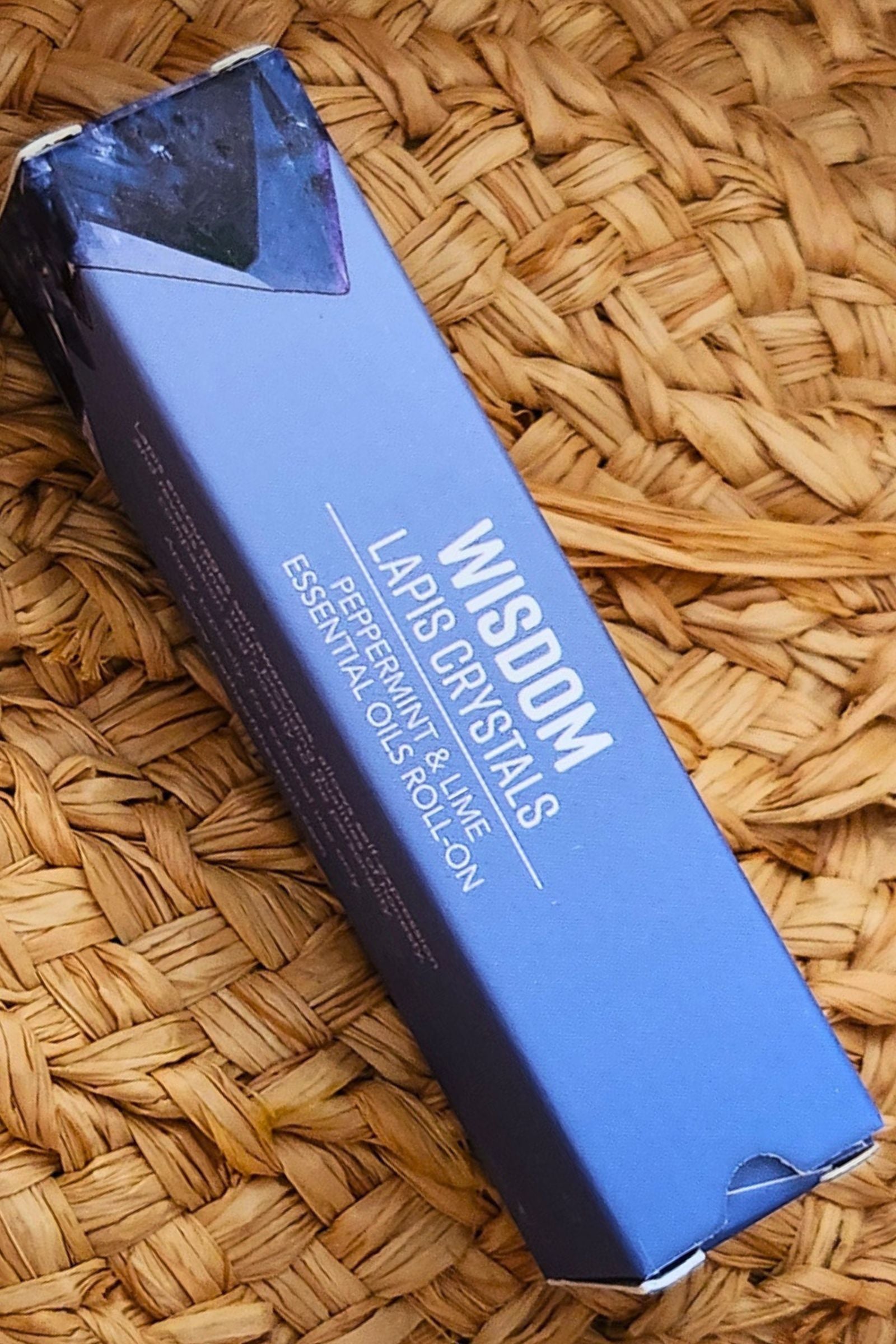 Wisdom: Lapis Crystal Peppermint & Lime Roll-On Essential Oil