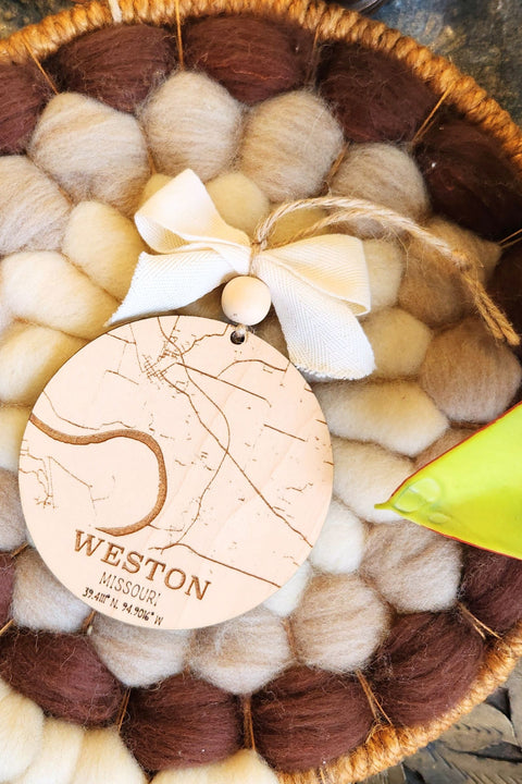 Weston, MO Map Ornament