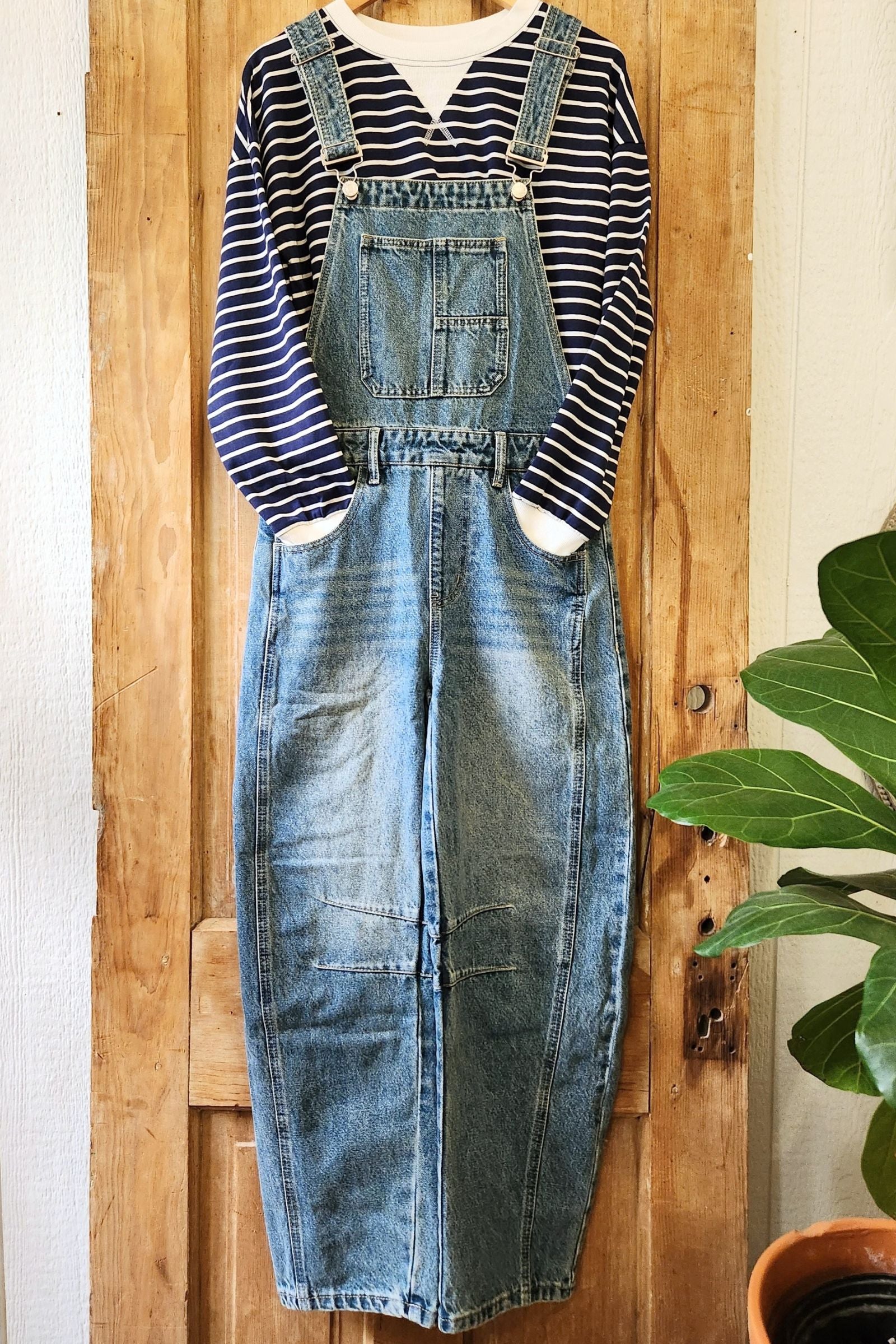 Slouchy Relax Fit Denim Overall