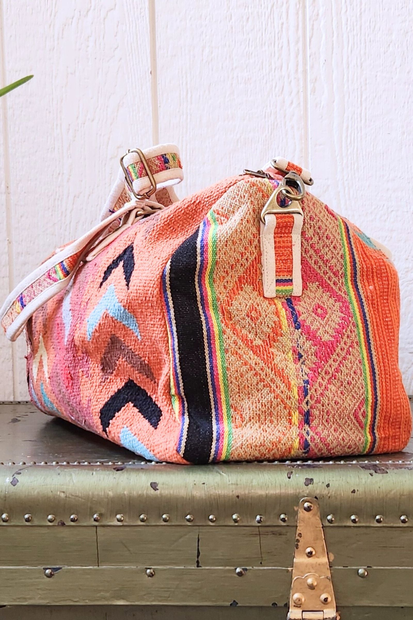 Multicolor Aztec Duffel Bag