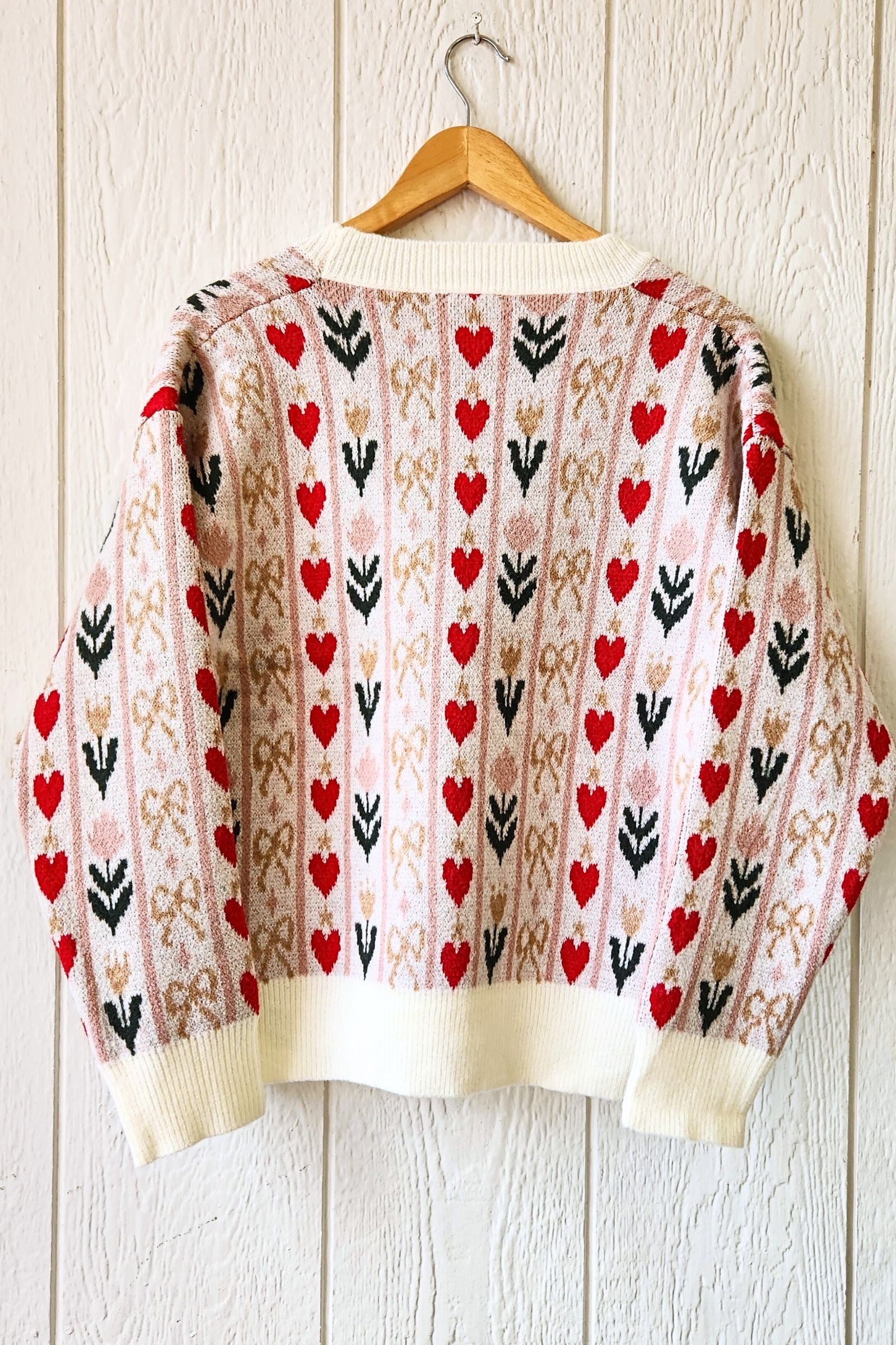 Heart & Ribbon Floral Sweater