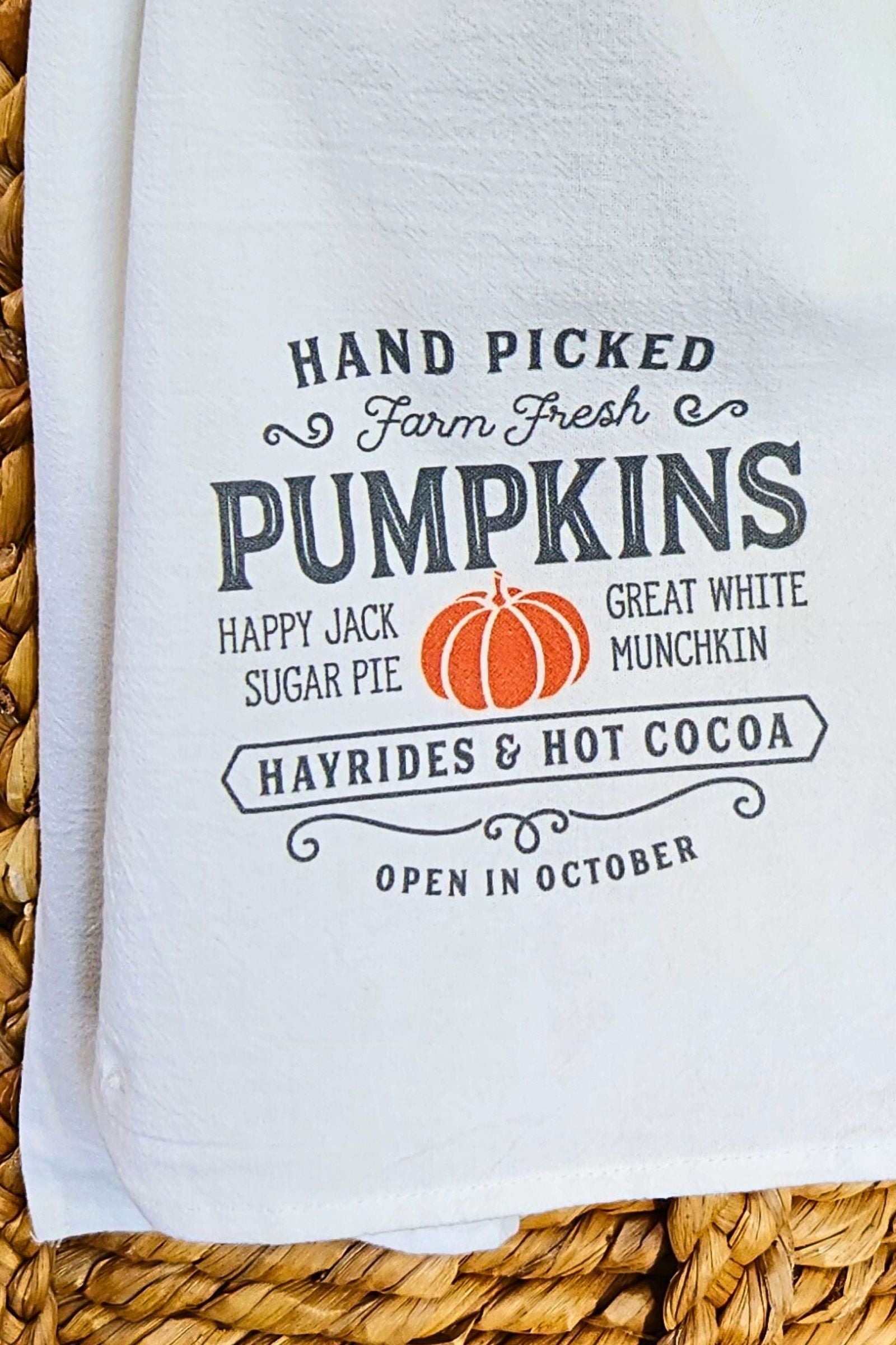 Hand Picked Pumpkin Flour Sack