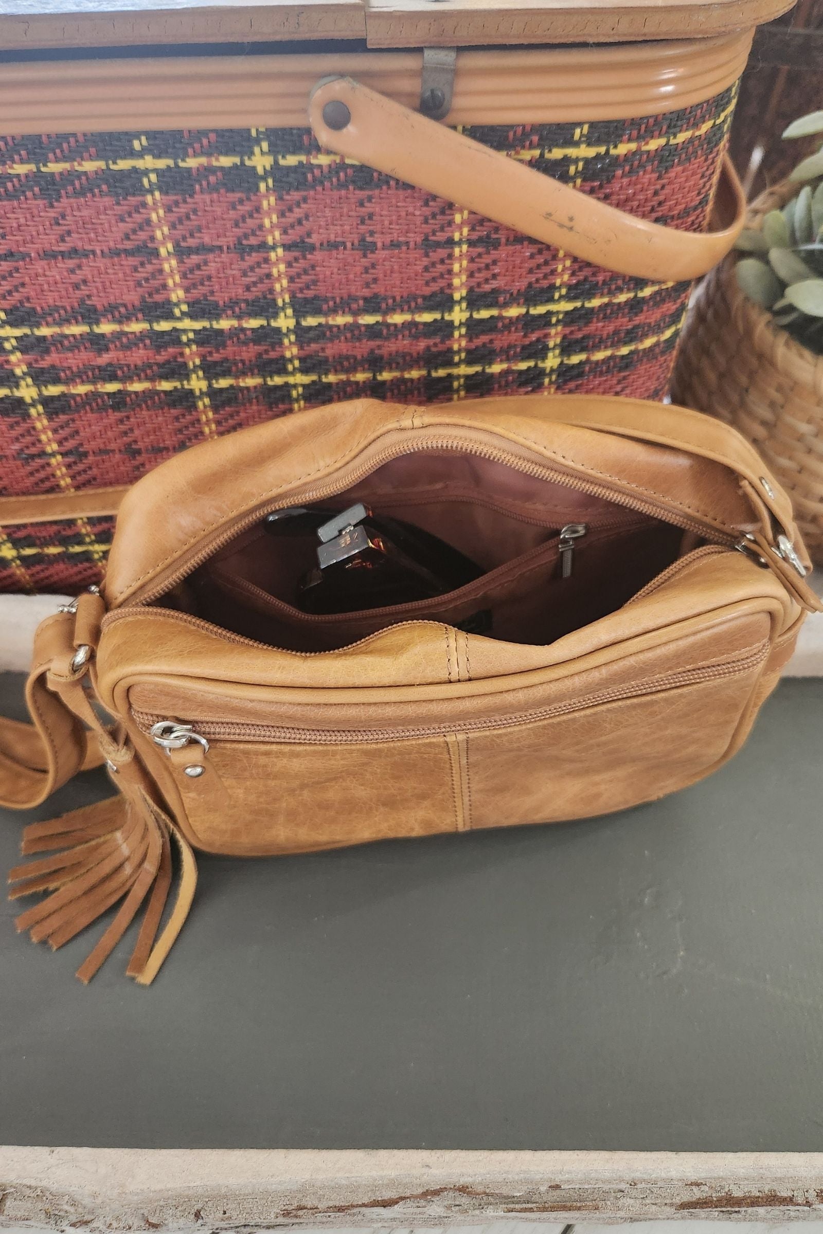 Festival Leather Crossbody Bag