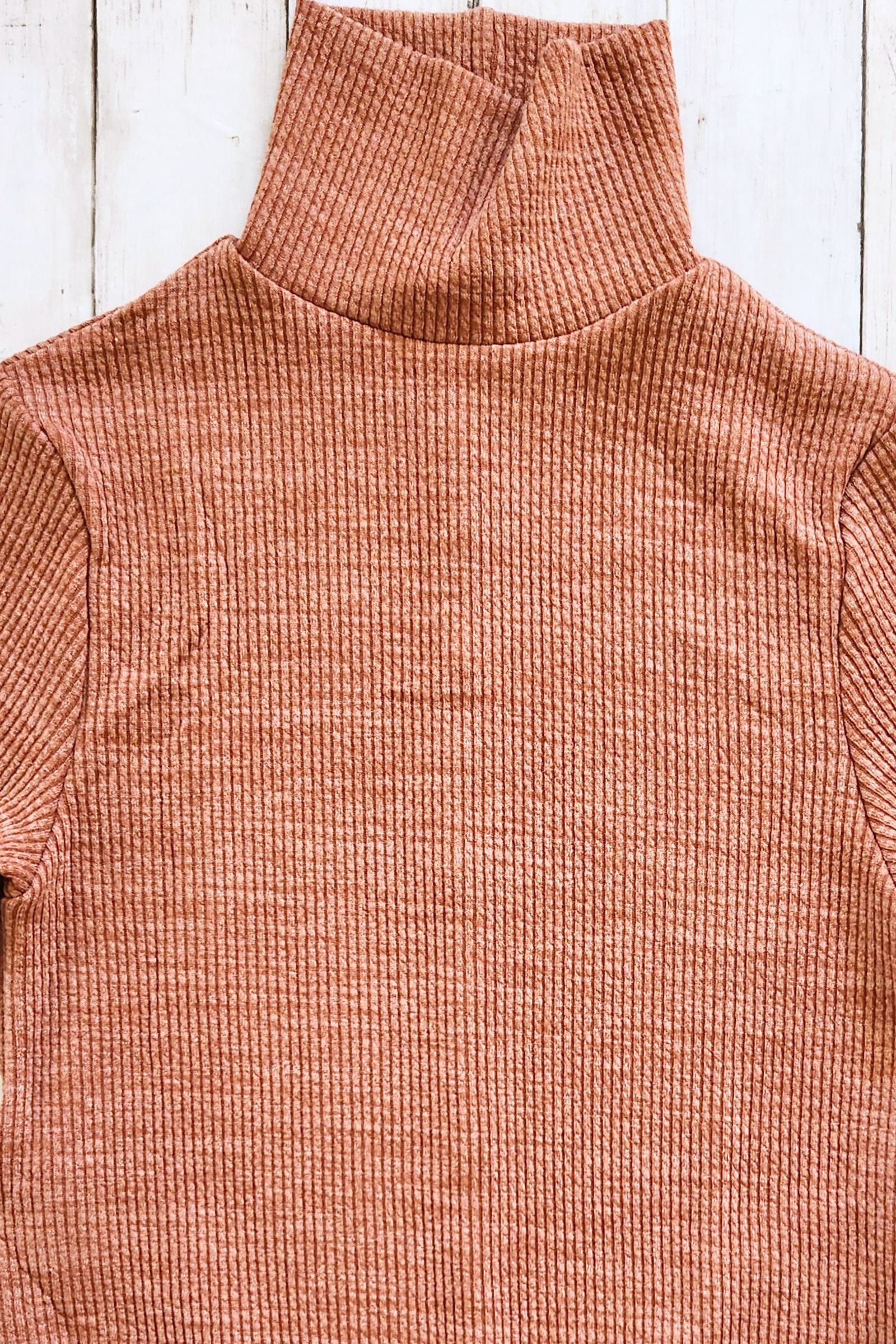 Cinnamon Half Sleeve Turtle Neck Dress
