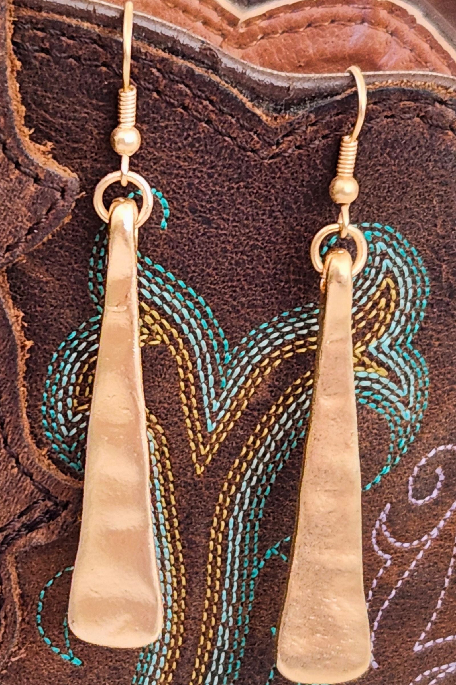 Paxton Hammered Gold Drop Earrings