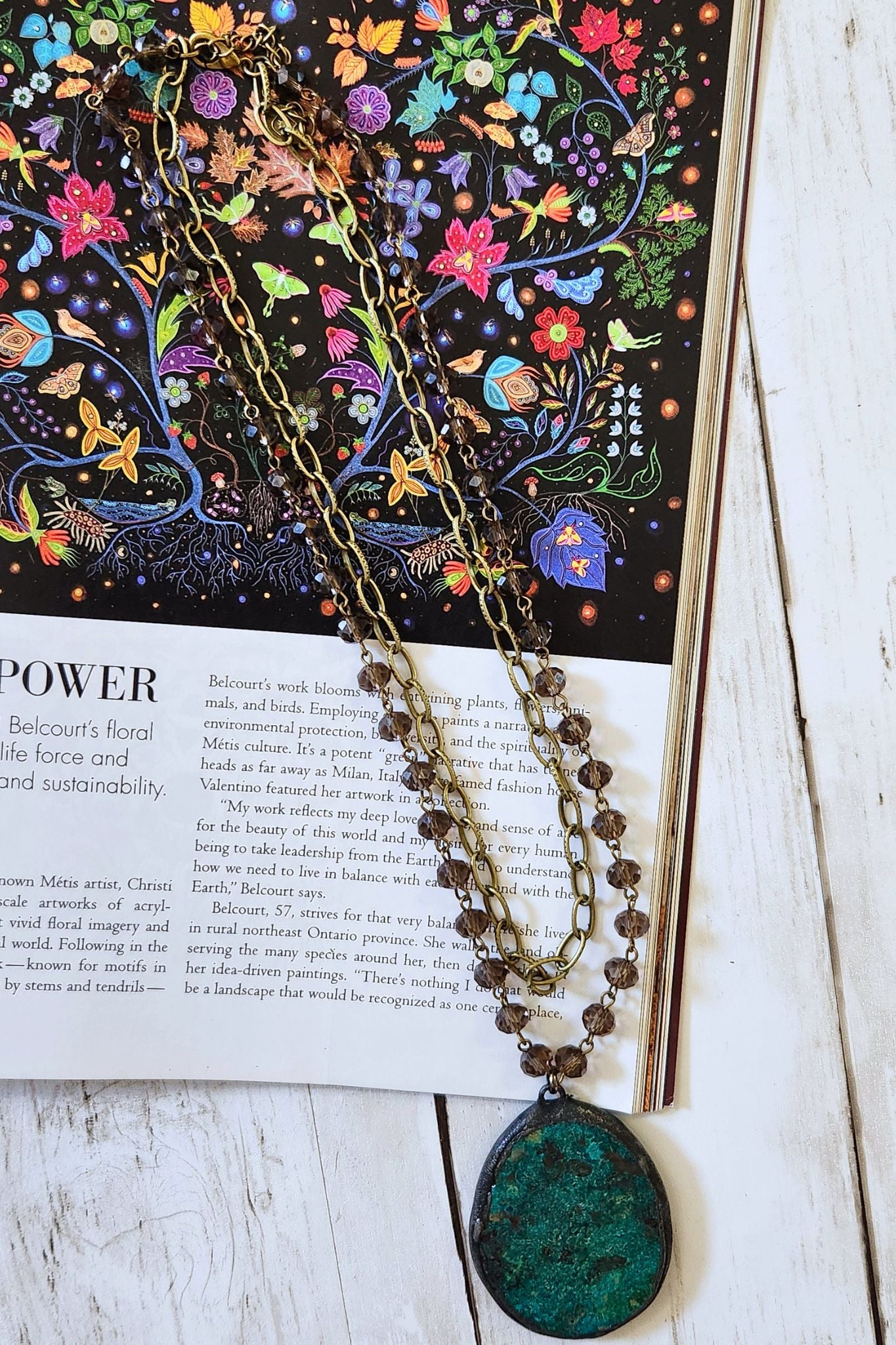 Paige Smokey Crystal & Turquoise Layered Necklace