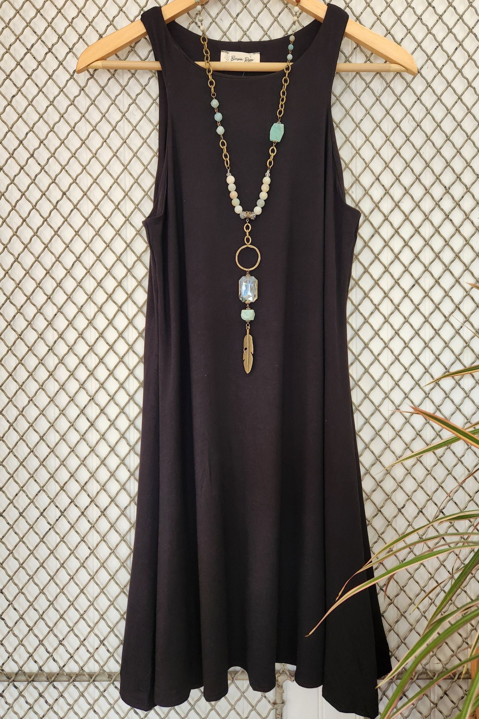 Black Tank Shirt Dress