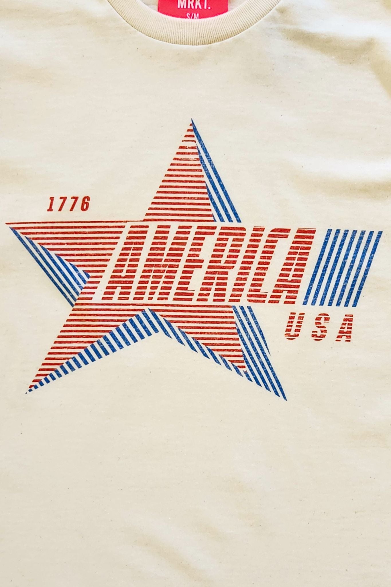 America 1776 USA Retro Star T Shirt