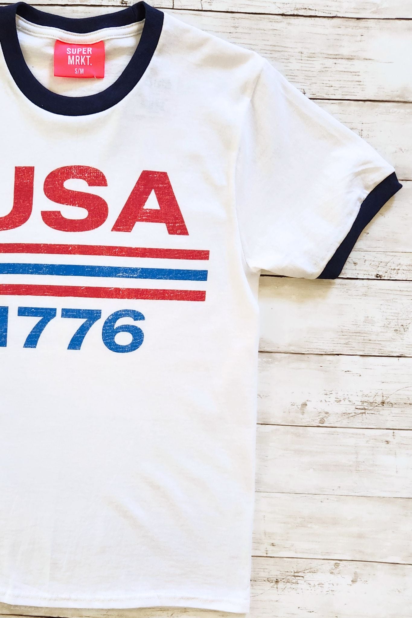 USA 1776 Ringer T Shirt