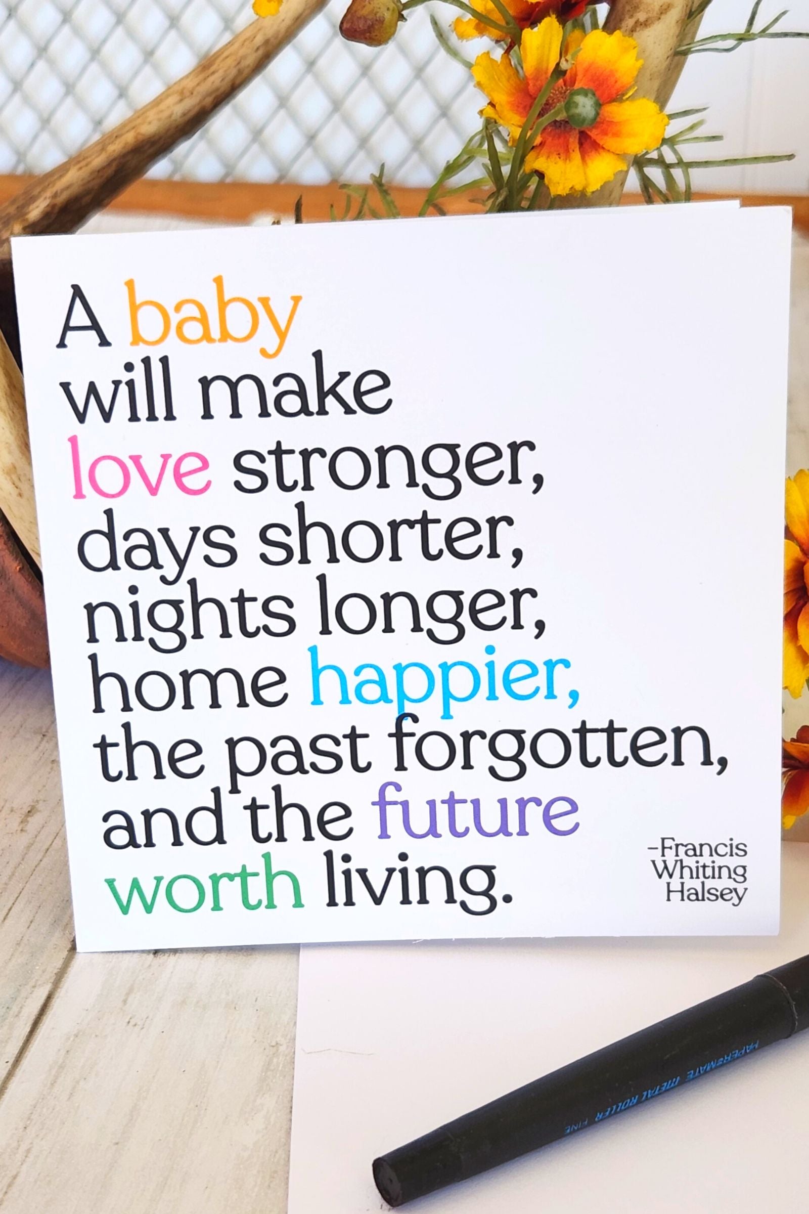 A Baby Will Make Love Stronger Inspirational Card