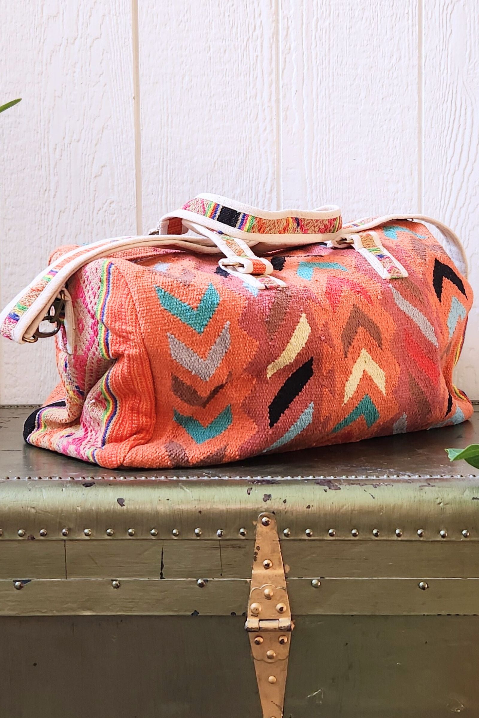Multicolor Aztec Duffel Bag