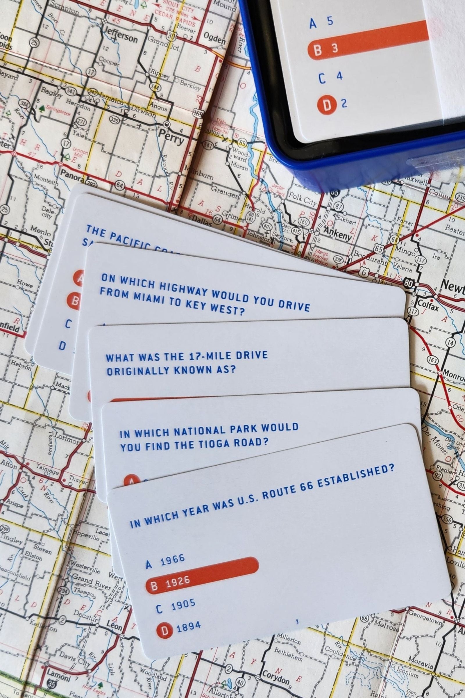 Road Trip Trivia Game