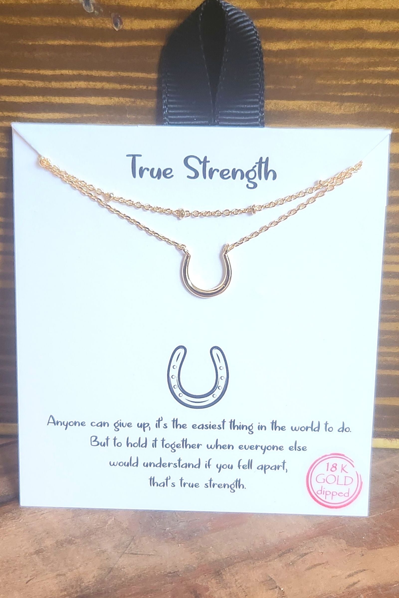 True Strength Horseshoe Pendant Necklace