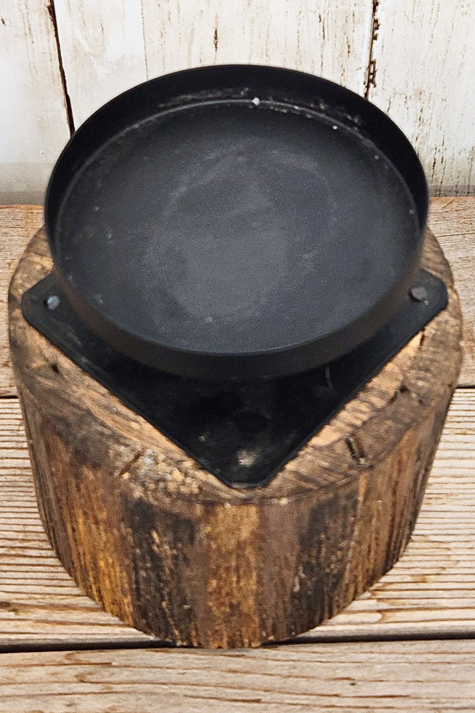 5 1/2" Wood Candle Holder