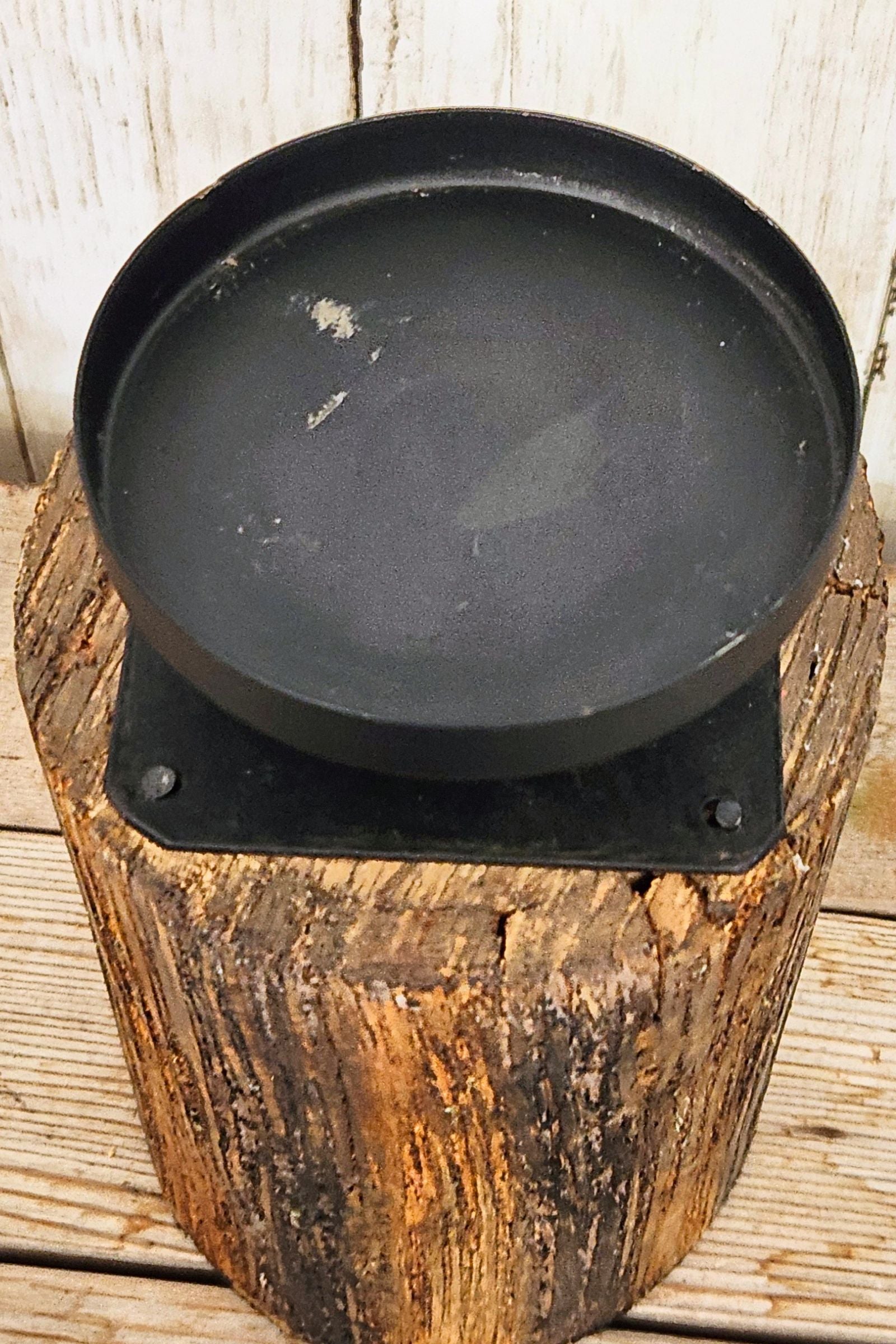 9 1/2" Wood Candle Holder