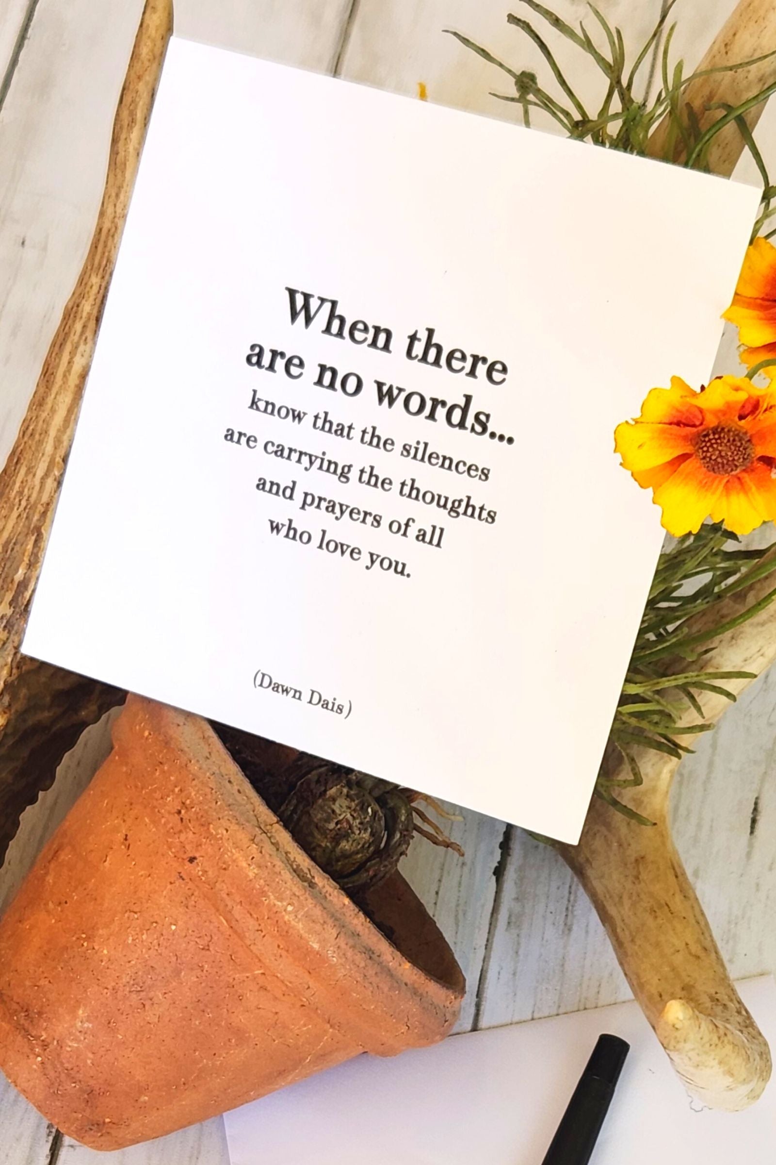 When There are No Words Inspirational Card