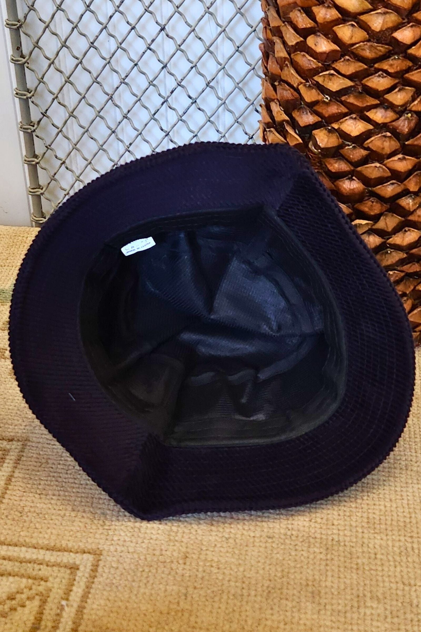 Navy Blue Corduroy Bucket Hat