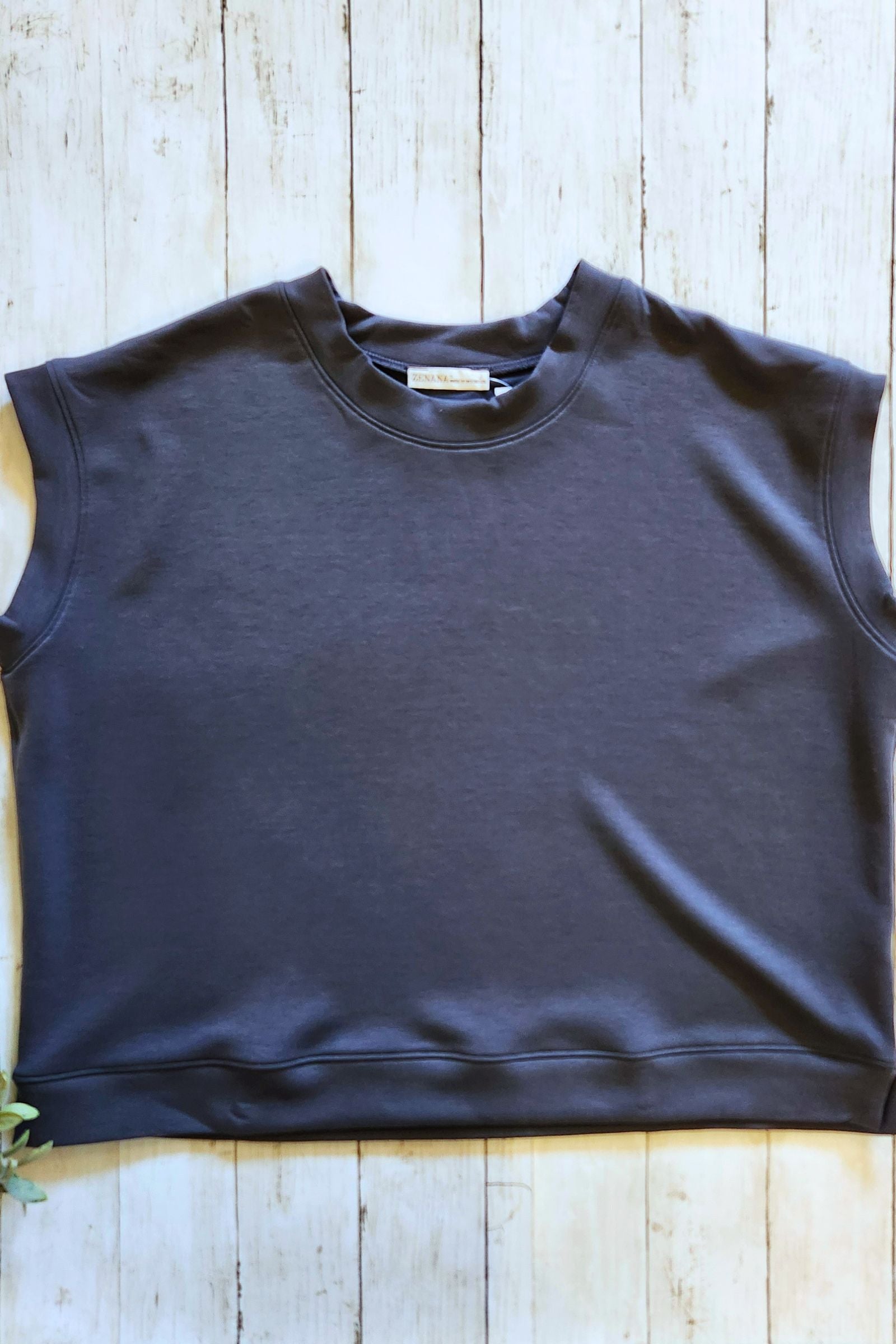 Ash Gray Scuba Pullover Top