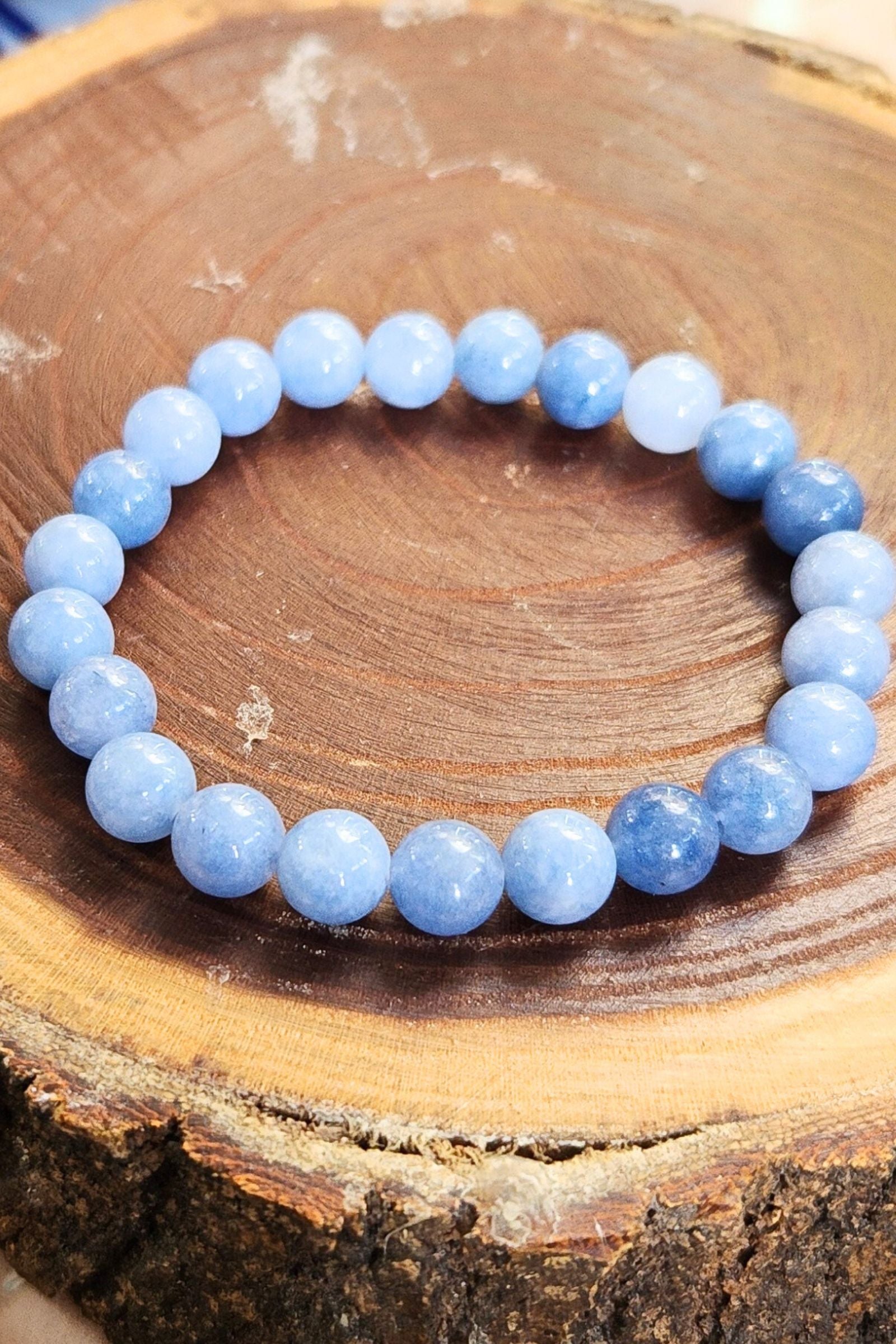 Stone Aquamarine Stretch Bracelet