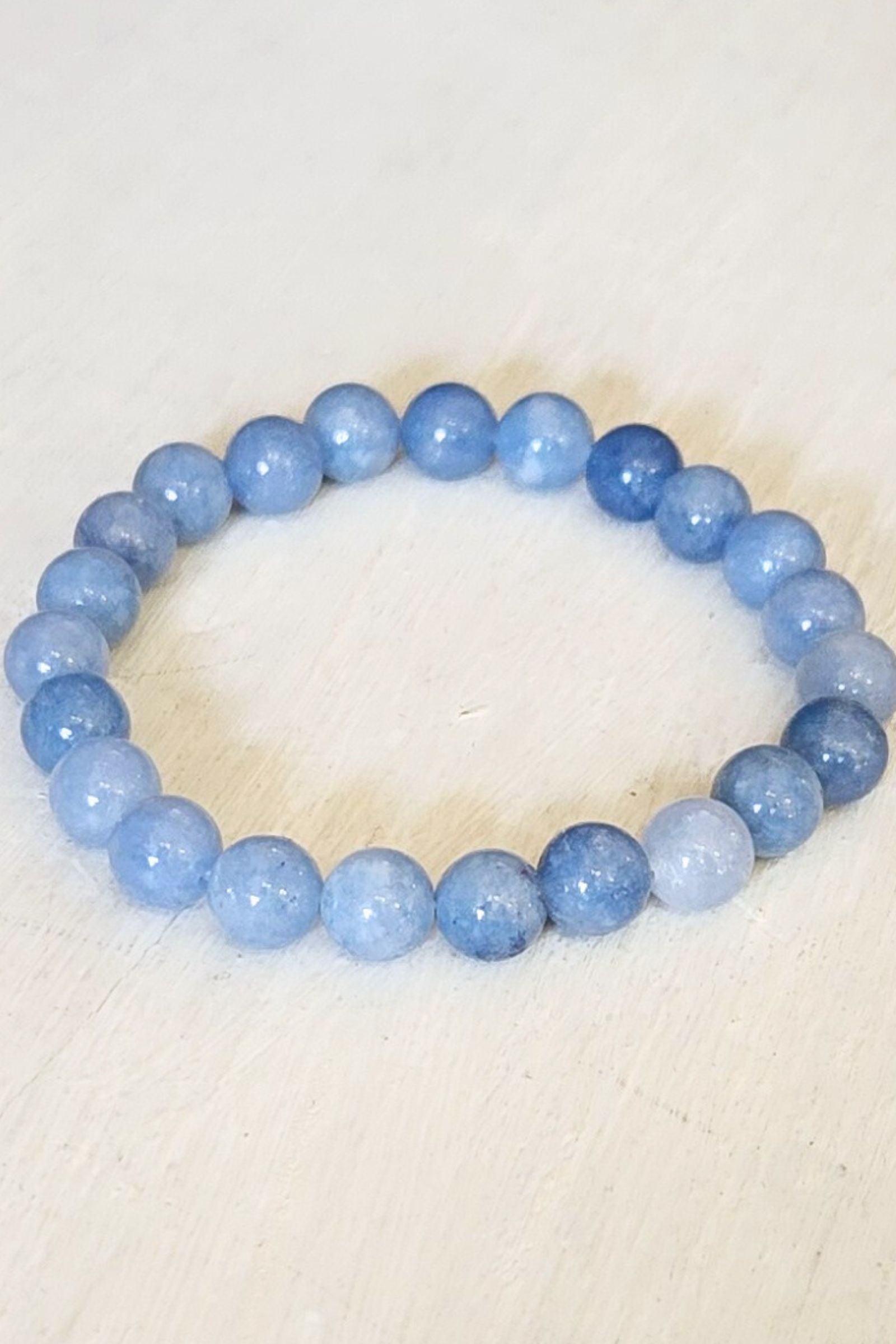 Stone Aquamarine Stretch Bracelet