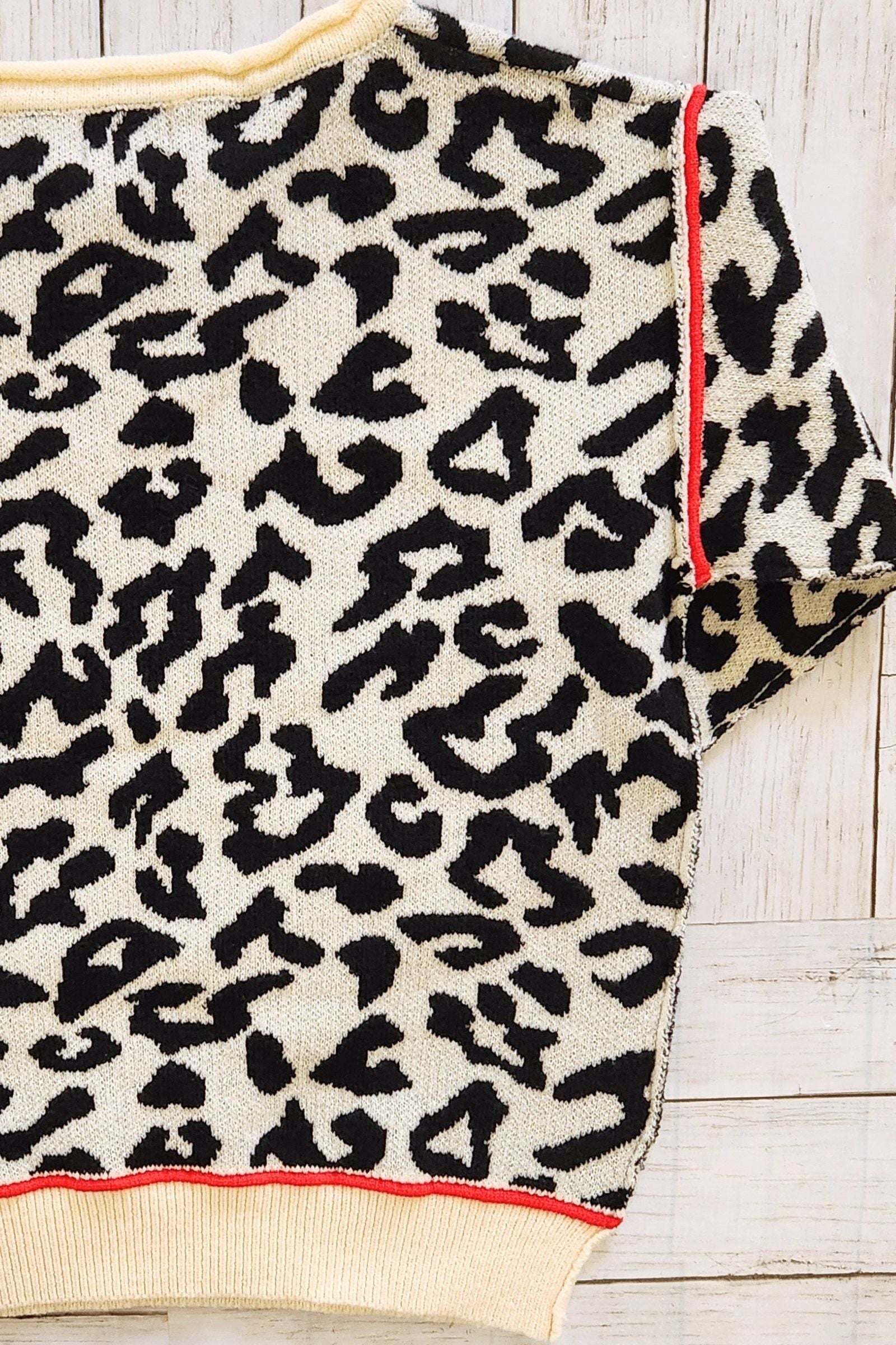 Ivory & Black Leopard Sweater