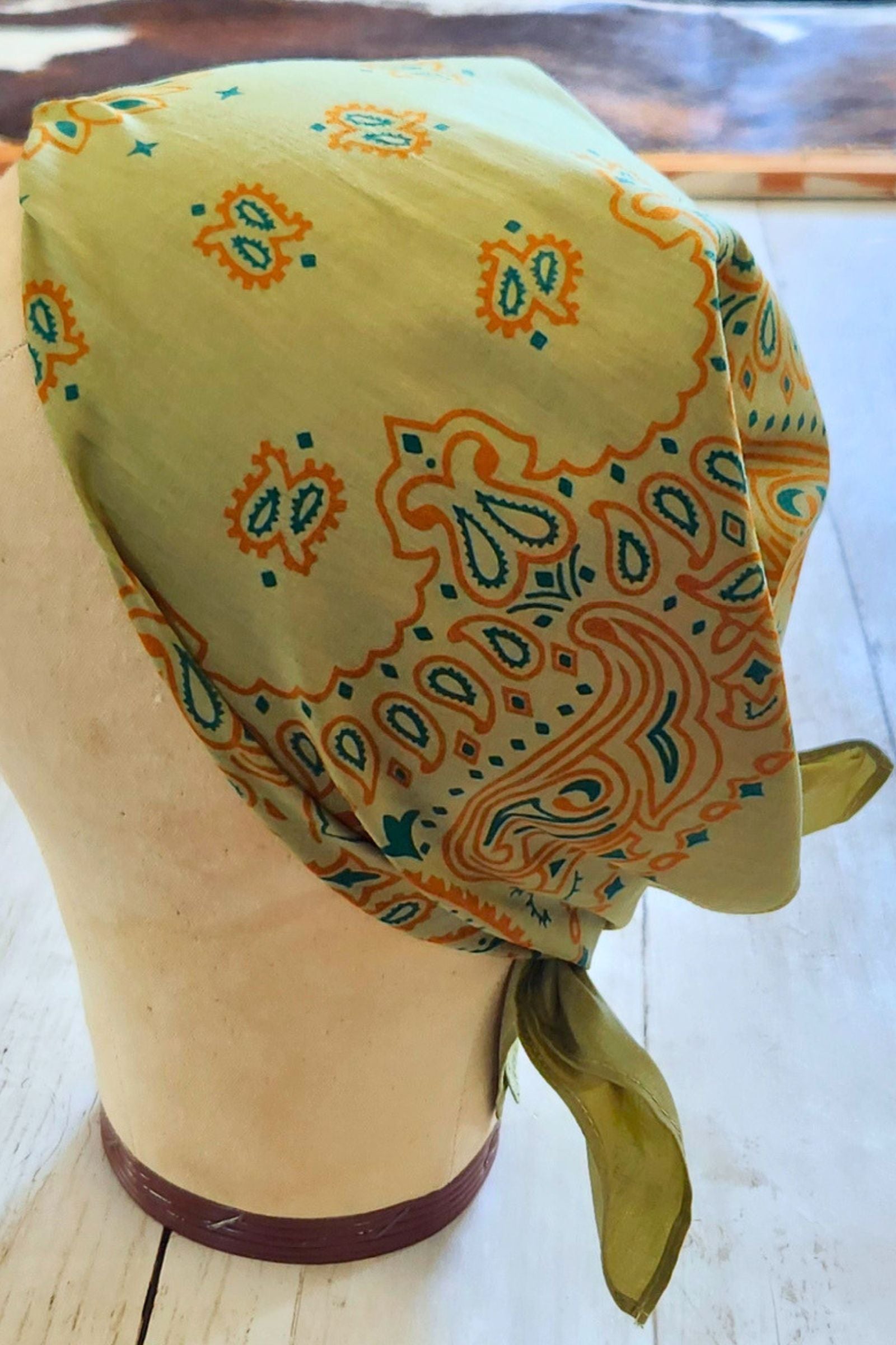 Olive & Rust Paisley Bandana