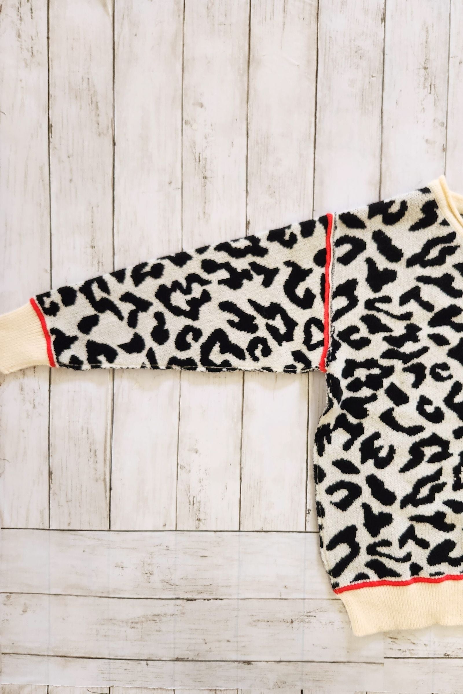 Ivory & Black Leopard Sweater