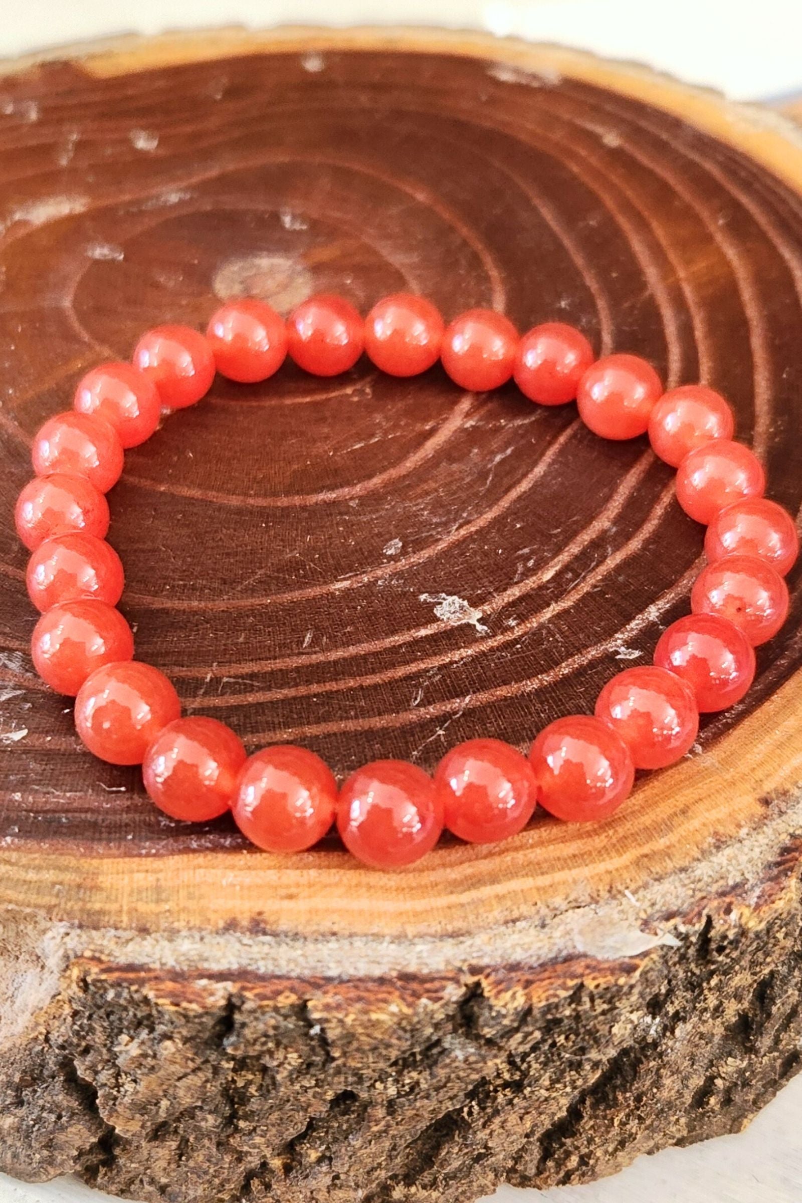 Carnelian Crystal Stone Stretch Bracelet