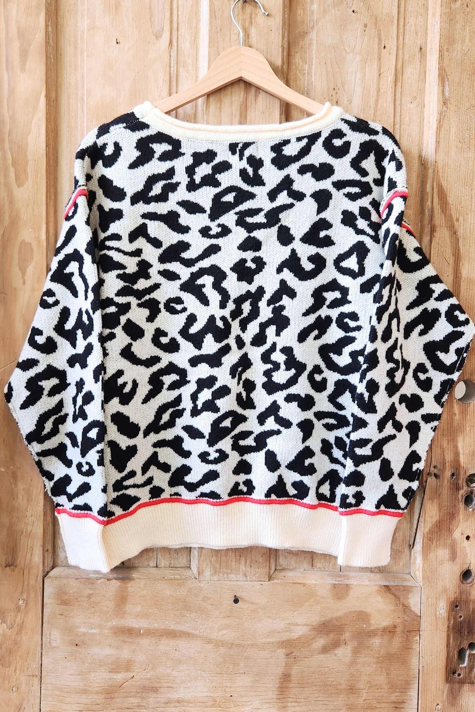 Ivory & Black Leopard Sweater