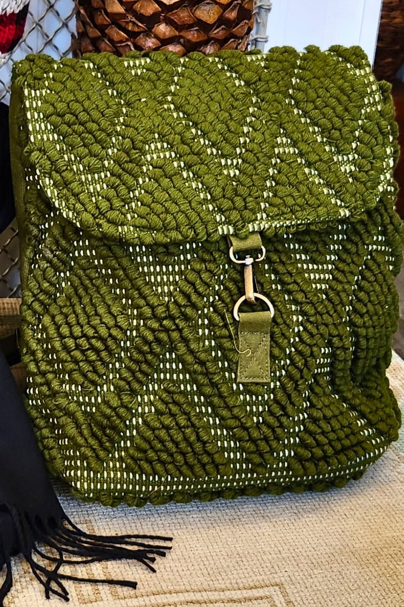 Olive Diamond Backpack