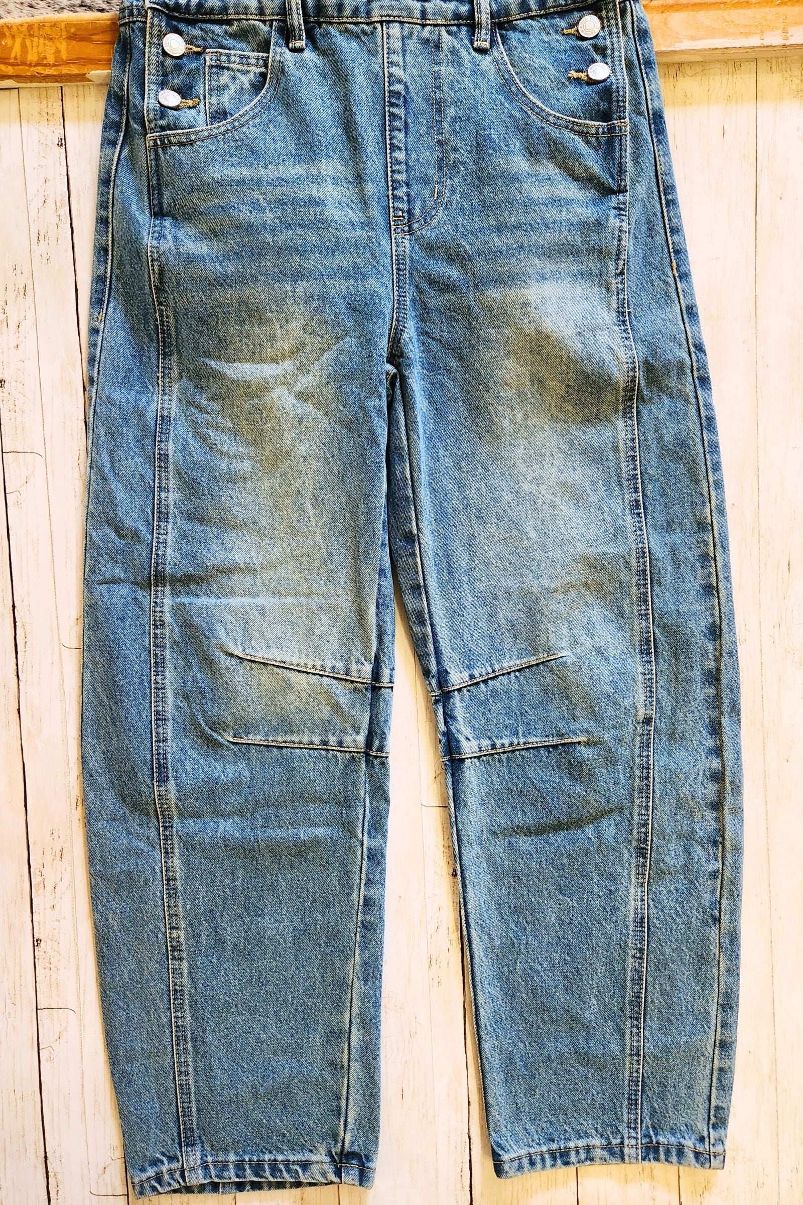 Slouchy Relax Fit Denim Overall