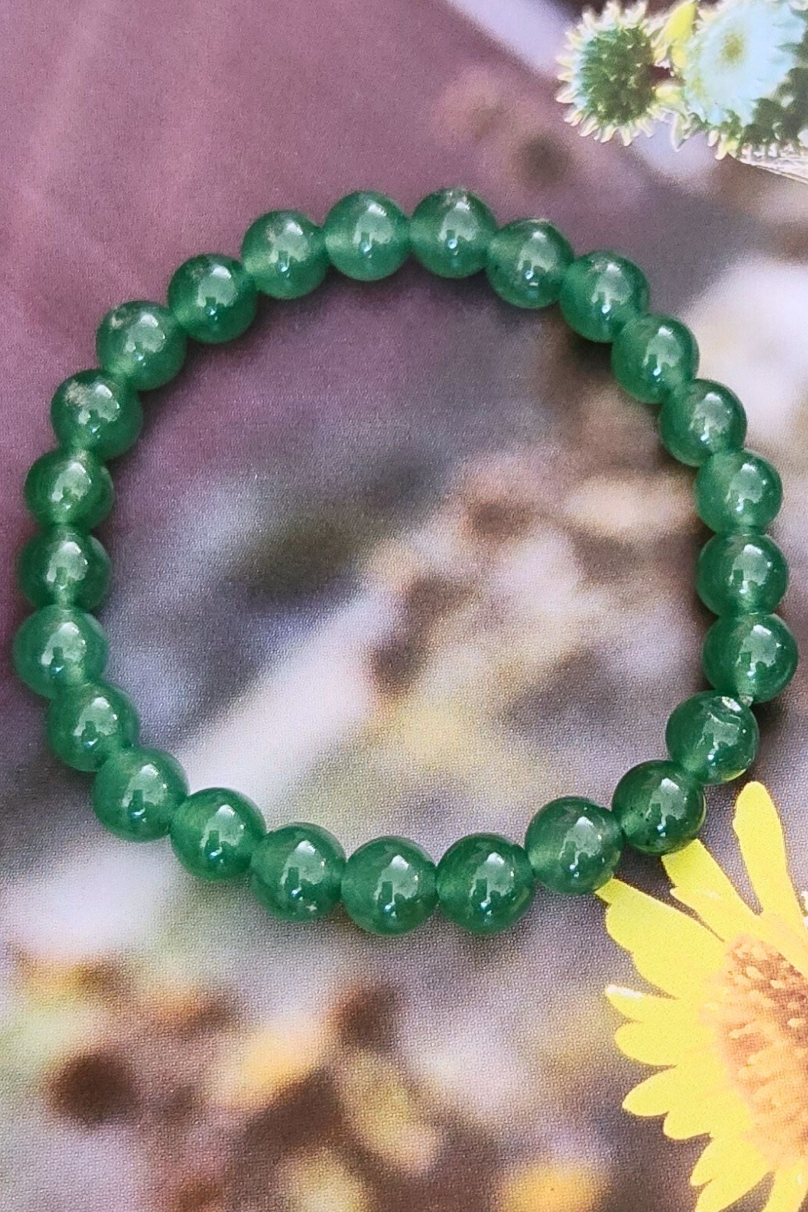 Green Aventurine Stone Stretch Bracelet