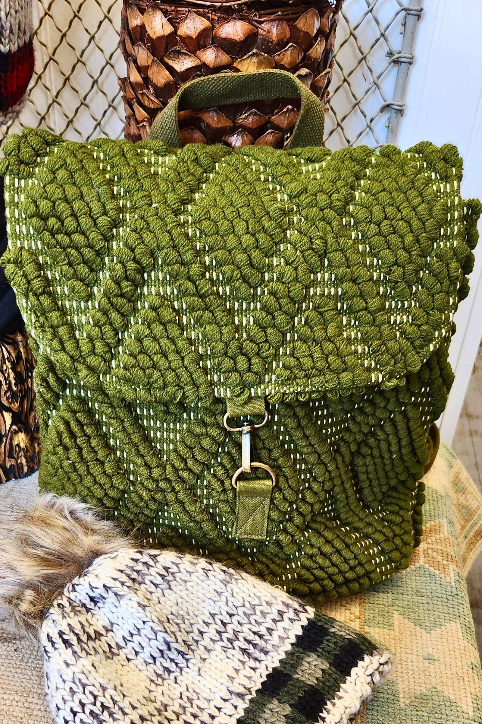 Olive Diamond Backpack