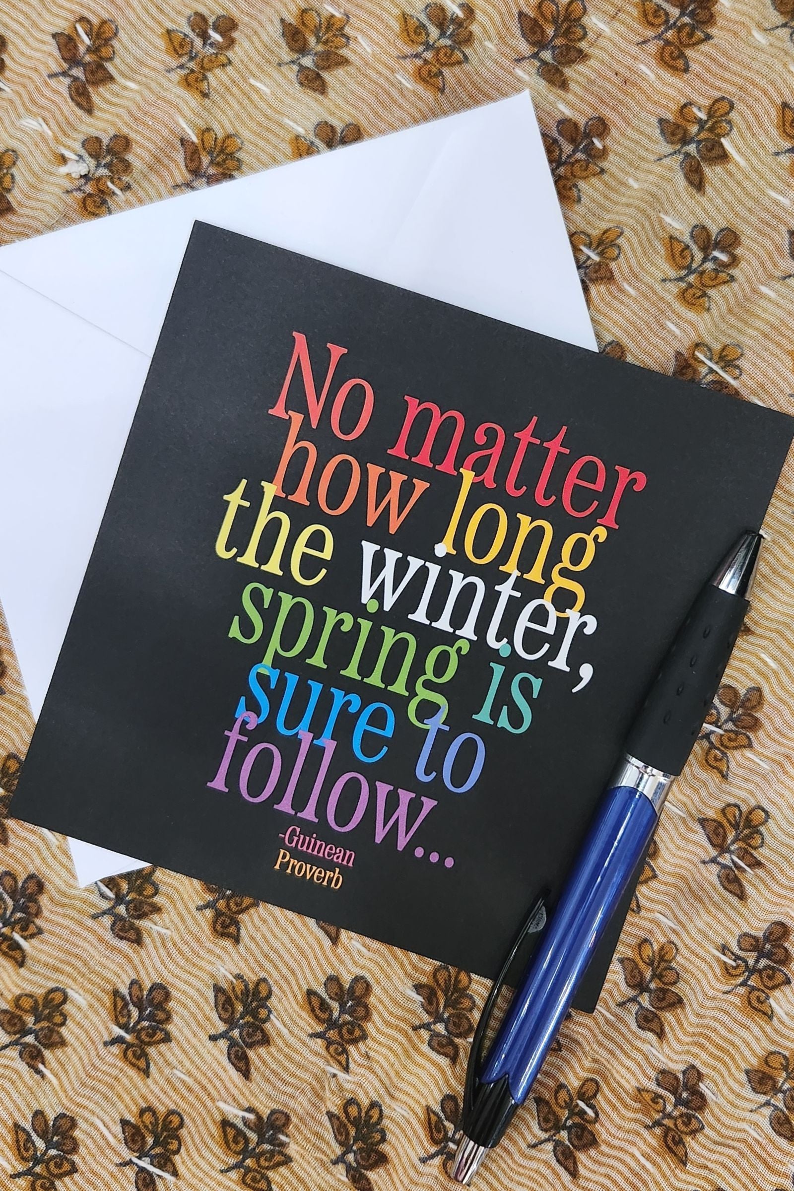 How Long the Winter Inspirational Card