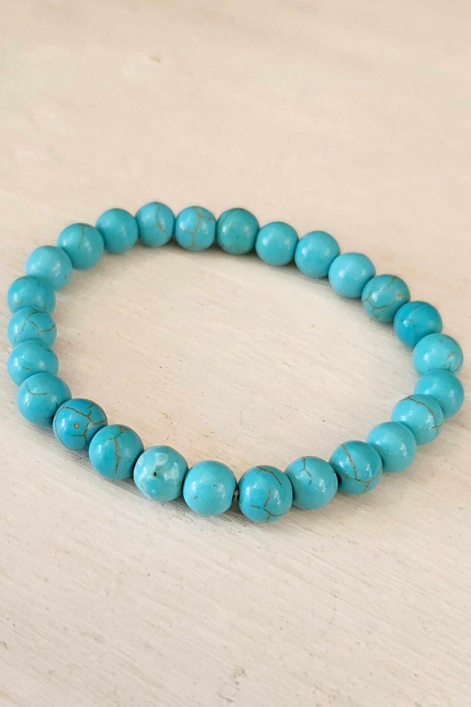 Turquoise Crystal Stone Stretch Bracelet